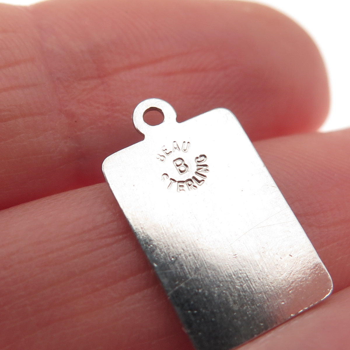 BEAU 925 Sterling Silver Vintage Enamel 100 Gift Certificate Mini Charm Pendant