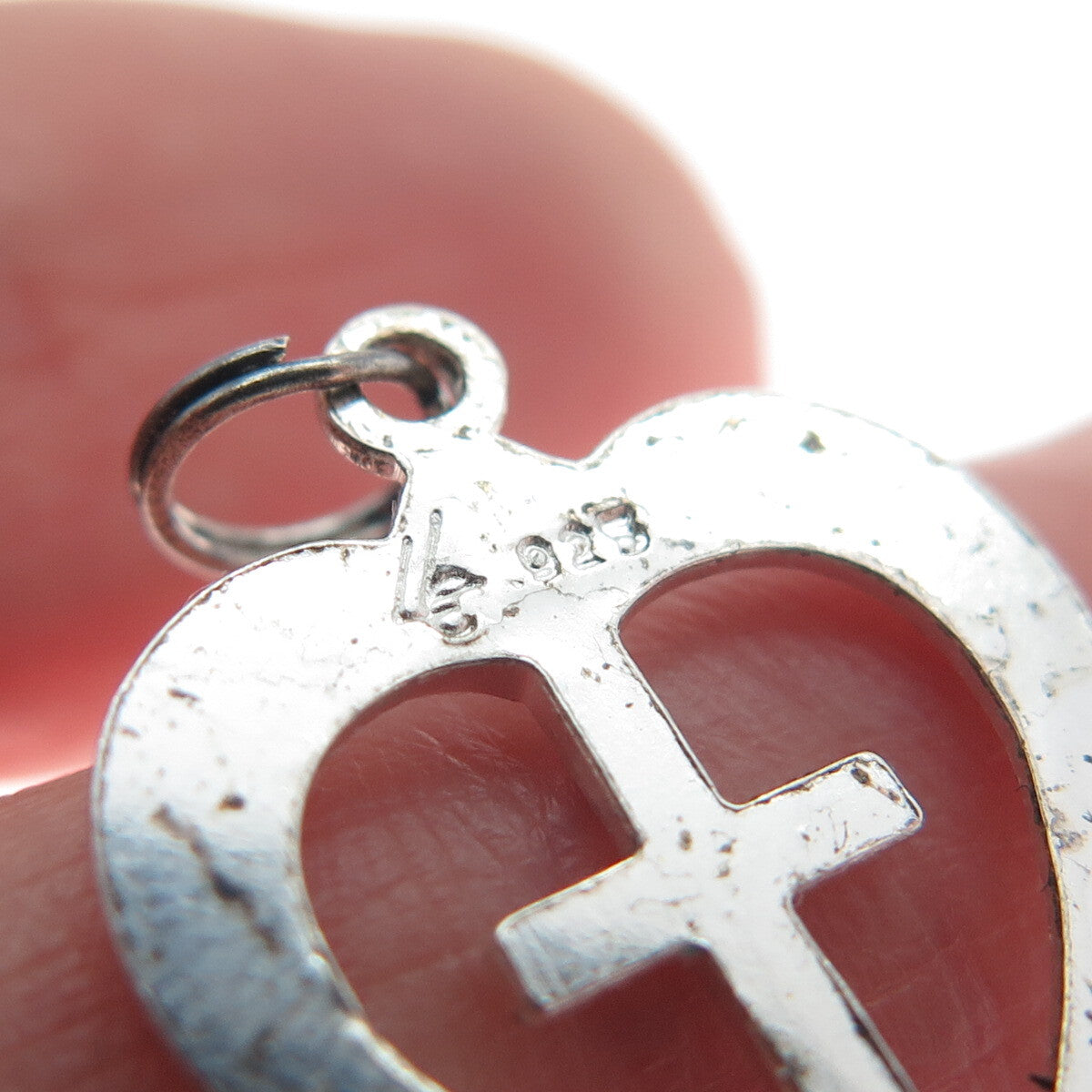LISA LEE CREATIONS 925 Sterling Silver Vintage Cross in the Heart Pendant