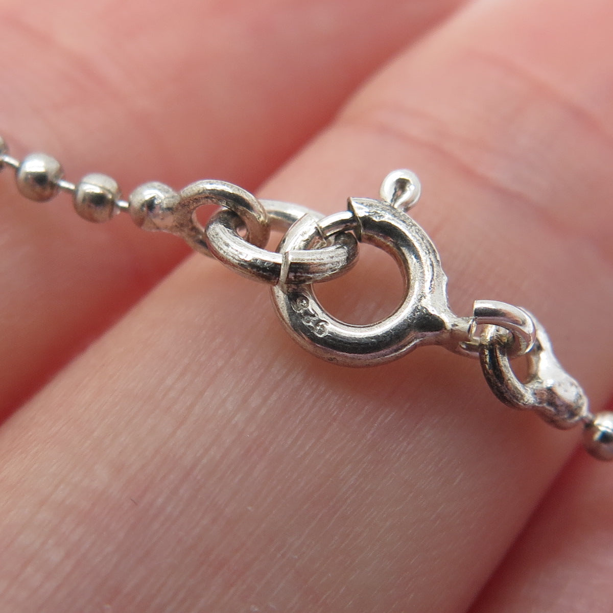 925 Sterling Silver Princess-Cut C Z Greek Key Cross Beaded Chain Necklace 20"