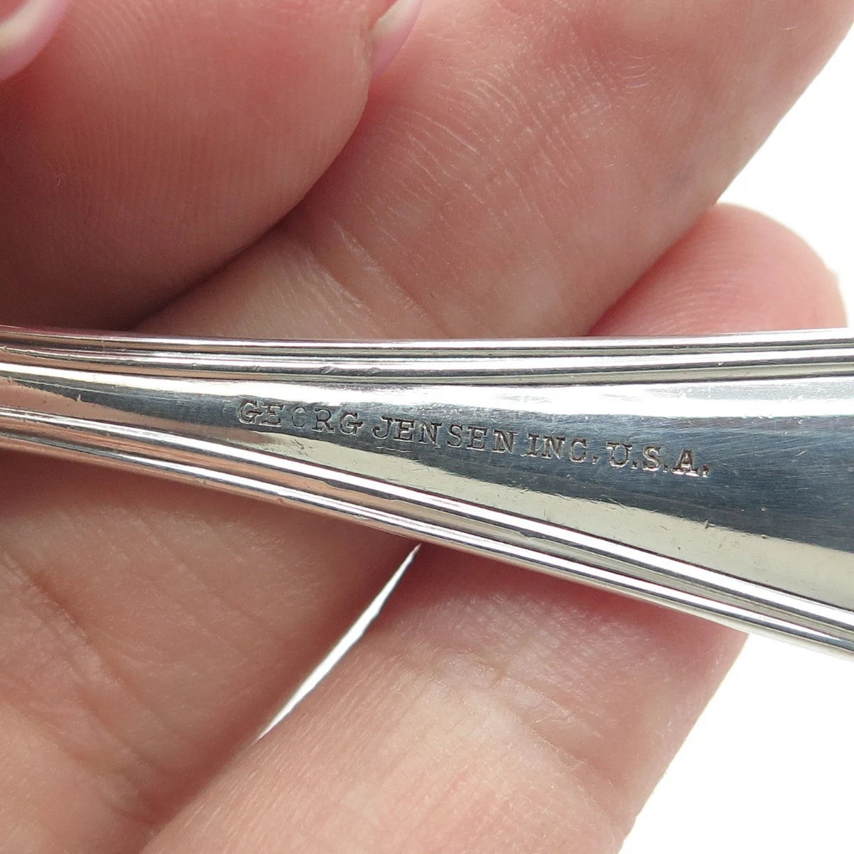 GEORG JENSEN 925 Sterling Silver Vintage USA Handmade Baby Food Pusher