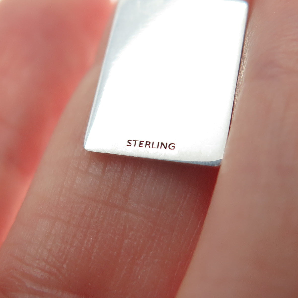 925 Sterling Silver Red Enamel Out Of Brakes Minimalist Charm Pendant