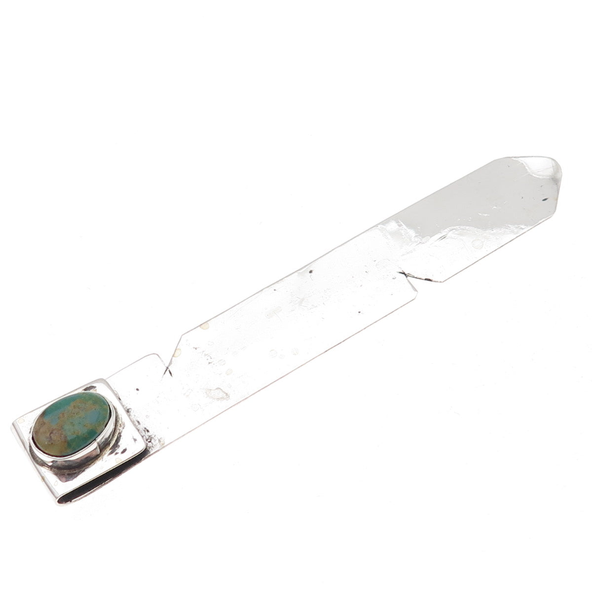 Old Pawn Sterling Silver Vintage Southwestern Turquoise Feather Tribal Bookmark