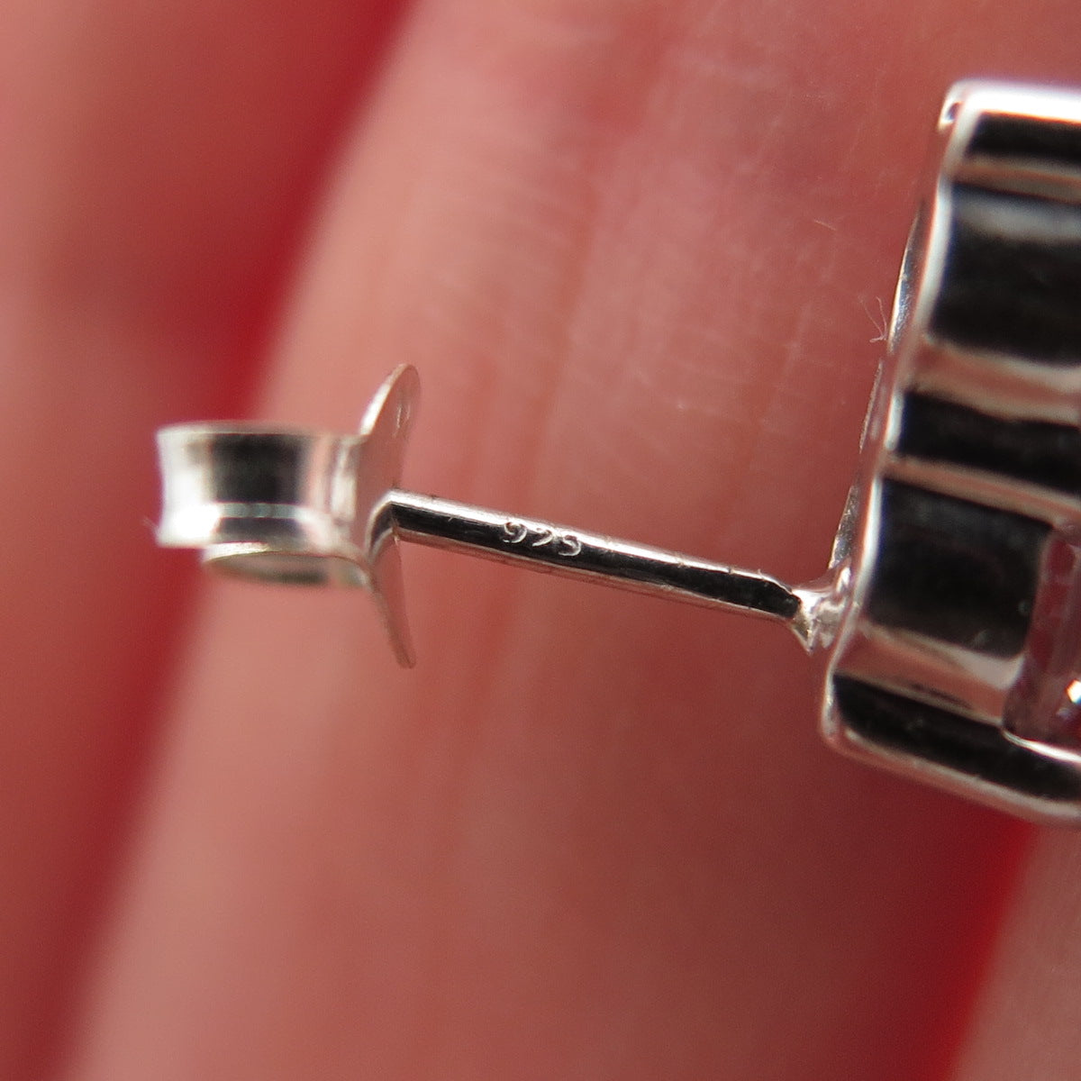 925 Sterling Silver Round-Cut C Z Stud Earrings