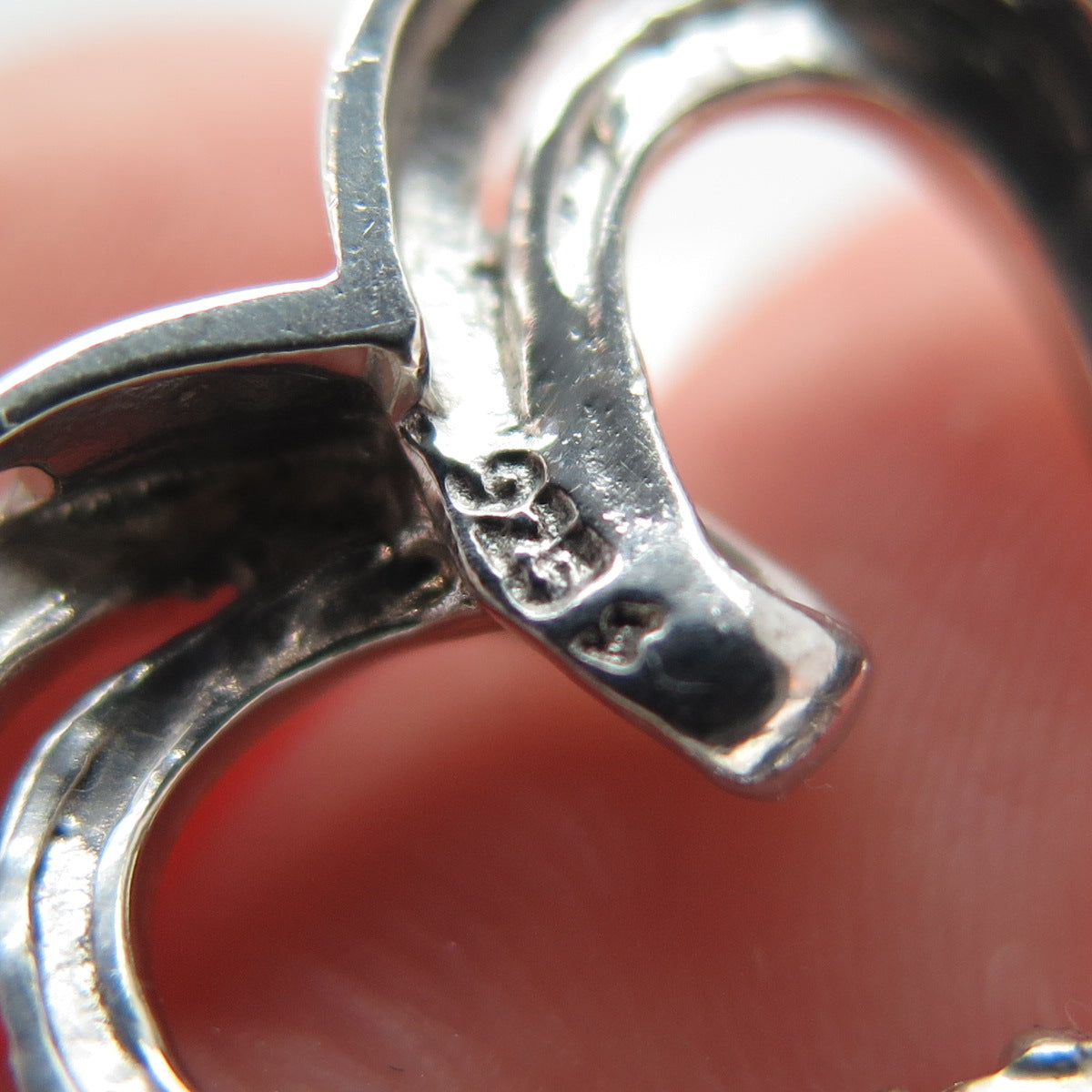 925 Sterling Silver Real Round-Cut Diamond Heart Slide Charm Pendant