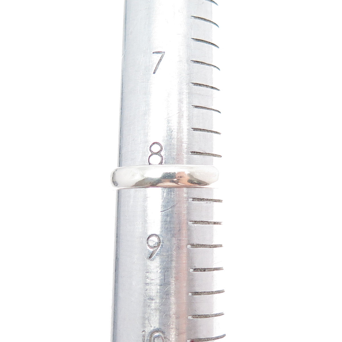 925 Sterling Silver Vintage ASC Real Amethyst Modernist Statement Ring Size 8.25