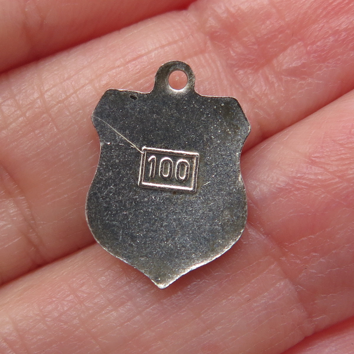 800 Silver Vintage 100 Germany Enamel Mainau Coat of Arms Minimalist Pendant