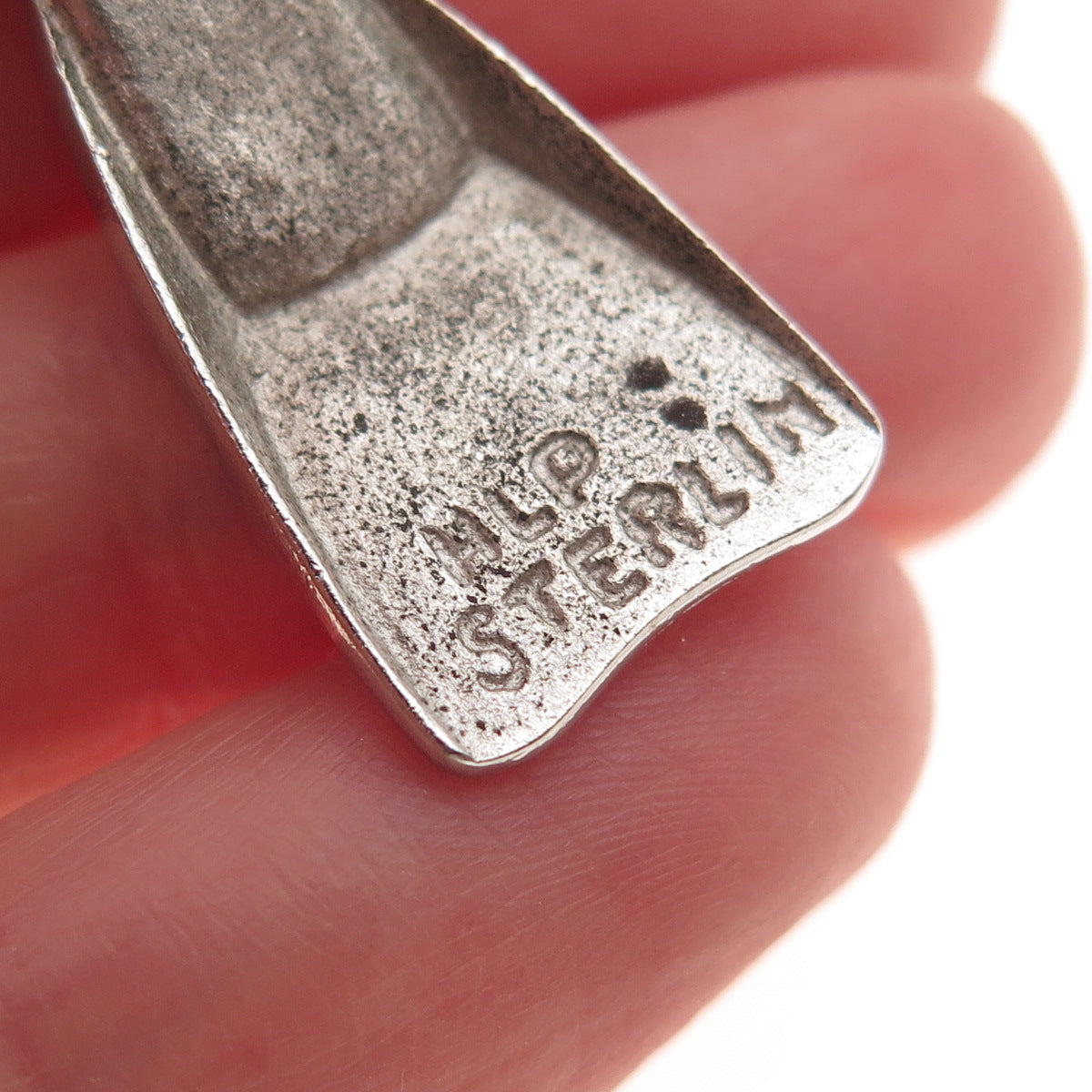 925 Sterling Silver Vintage HLP Scuba Diving Fin Oxidized Charm Pendant