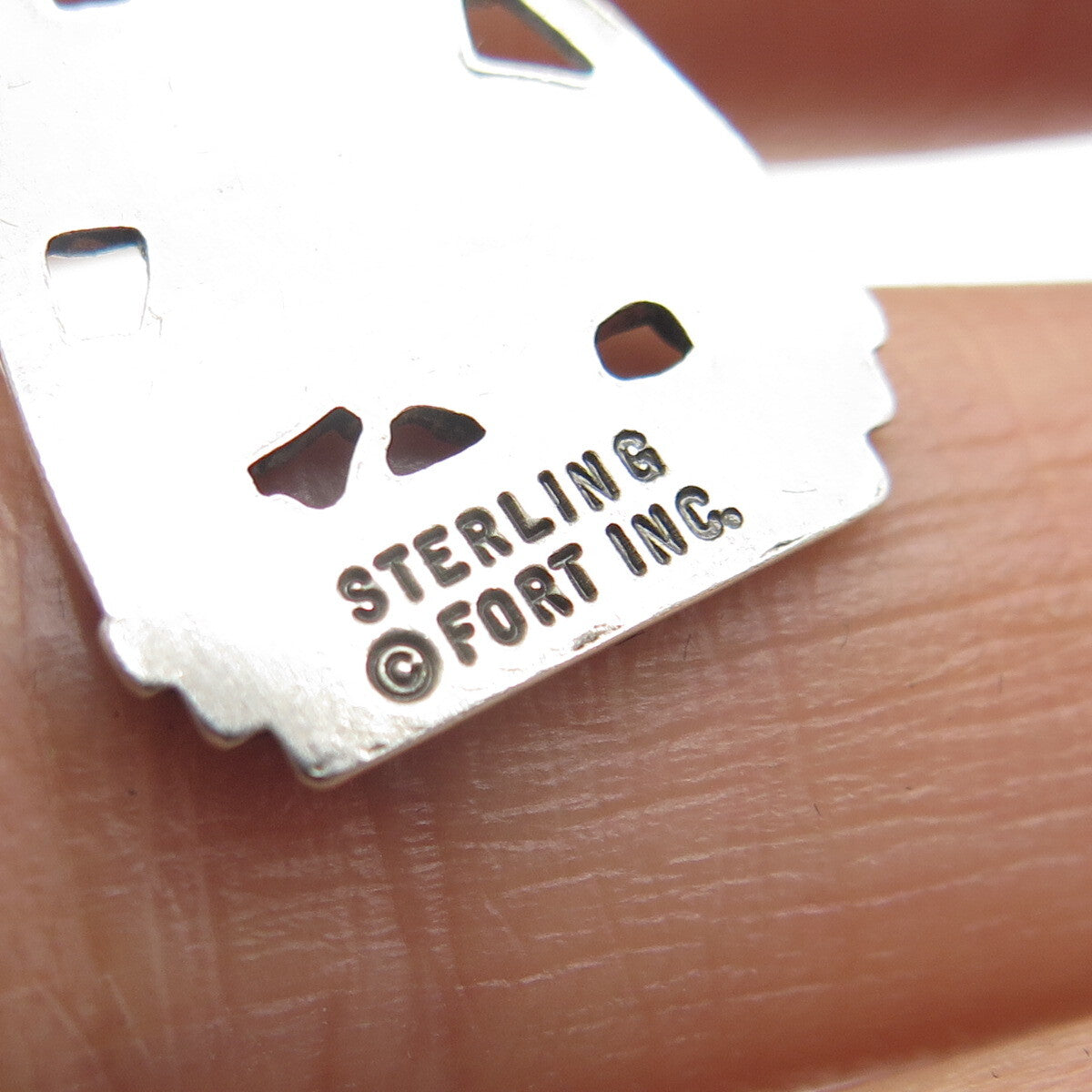 FORT INC. 925 Sterling Silver Vintage PA. Dutch Country Pendant