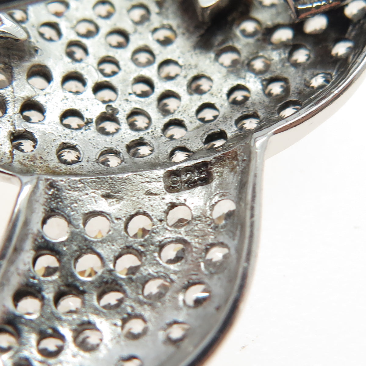 925 Sterling Silver Real Red Garnet Gemstone & C Z Dove of Peace Pin Brooch