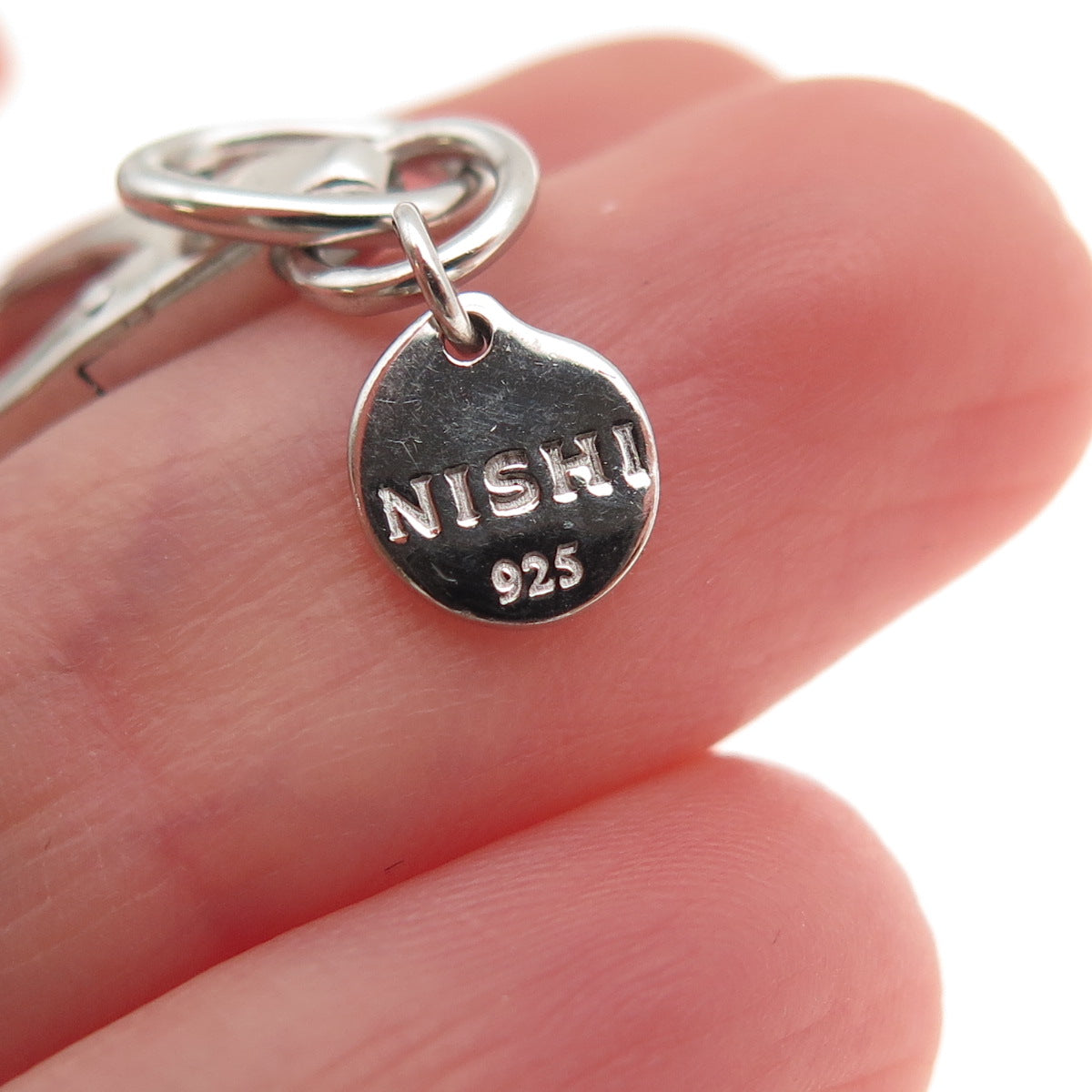 Nishi 925 Sterling Silver Bracelet / Necklace Carabiner Lock Clasp