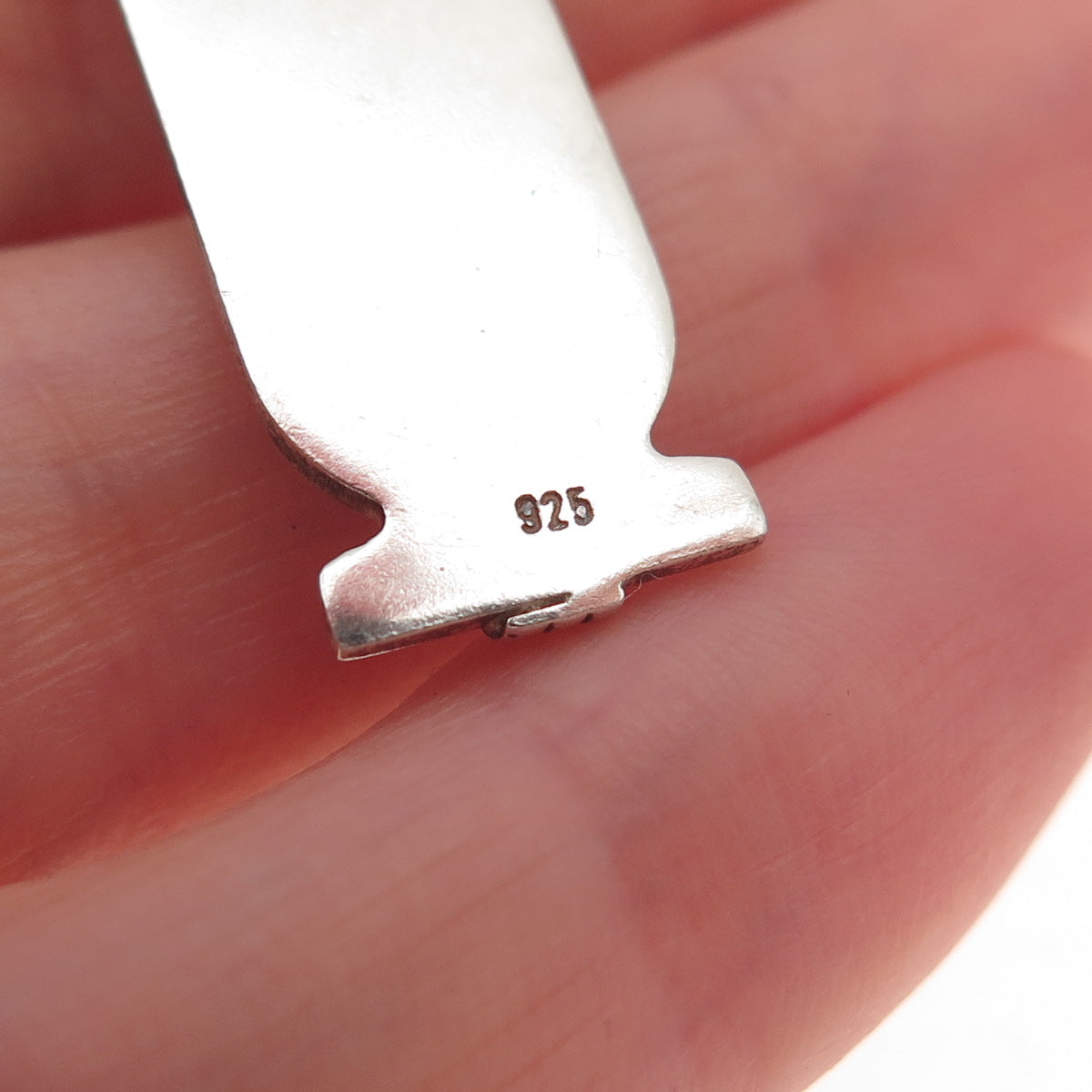925 Sterling Silver Vintage Egyptian Cartouche Oxidized Charm Pendant