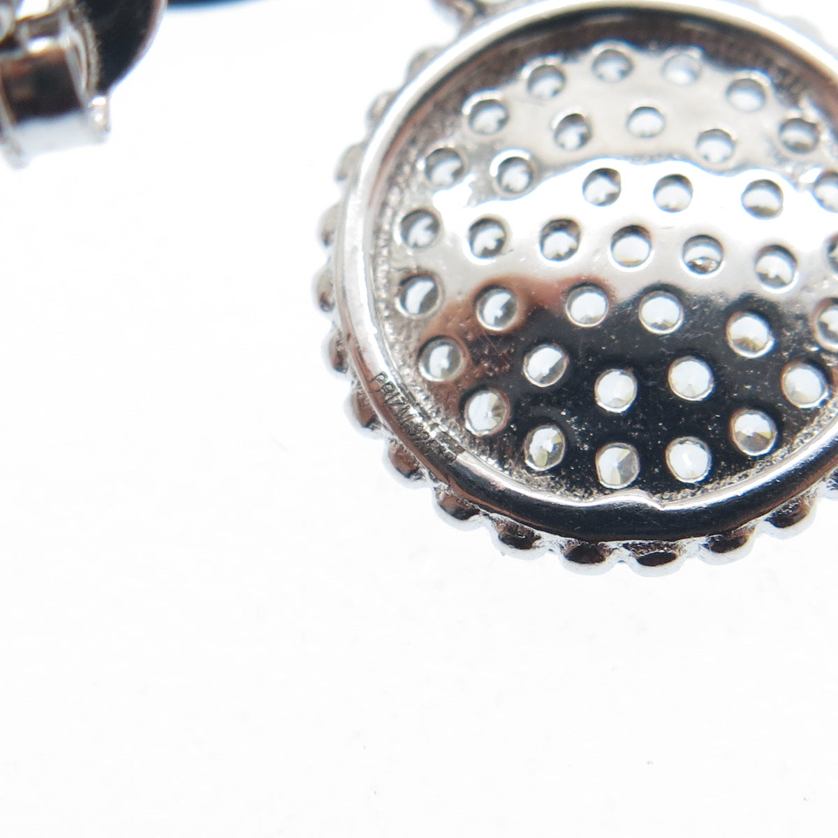 PRIZM 925 Sterling Silver Round-Cut C Z Disc Drop Earrings