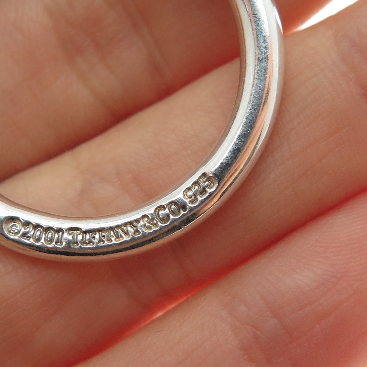 TIFFANY & CO 925 Sterling Silver Vintage 2001 Screw-Off Ball Key Ring