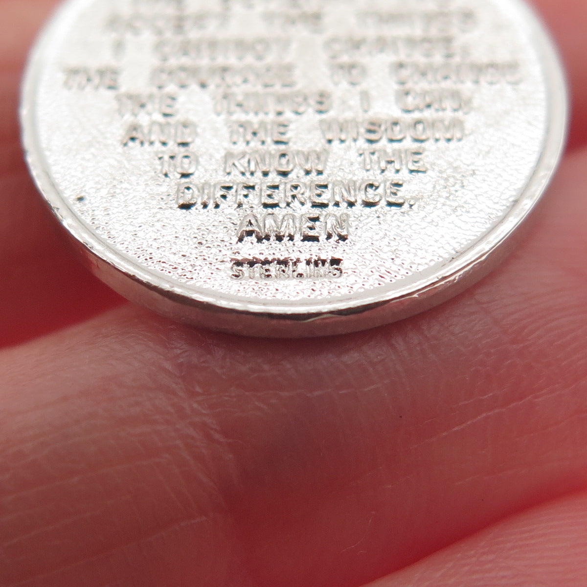 925 Sterling Silver Vintage Praying Hands Religious Mini Charm Pendant