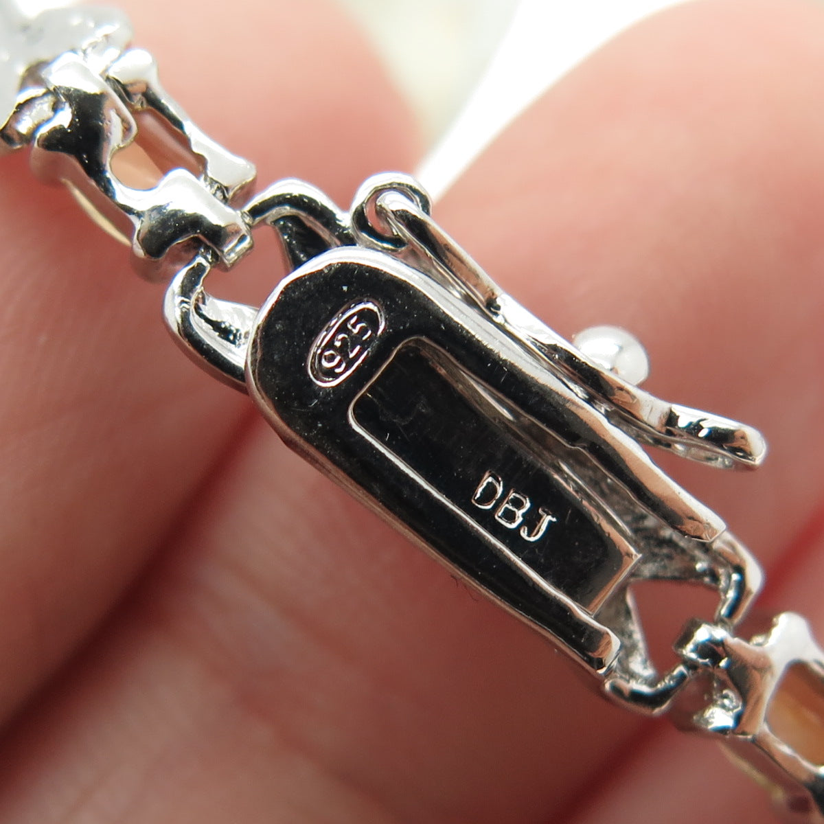 DEE BERKLEY JEWELRY Sterling Silver Diamond Accent & Citrine "X" Bracelet 7.25"