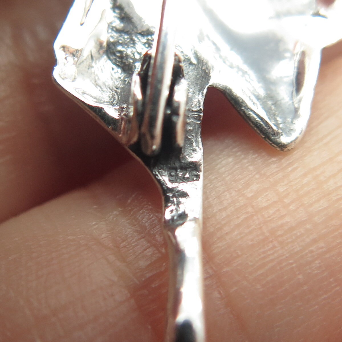 925 Sterling Silver Vintage Mary Poppins Umbrella & Hat Pin Brooch