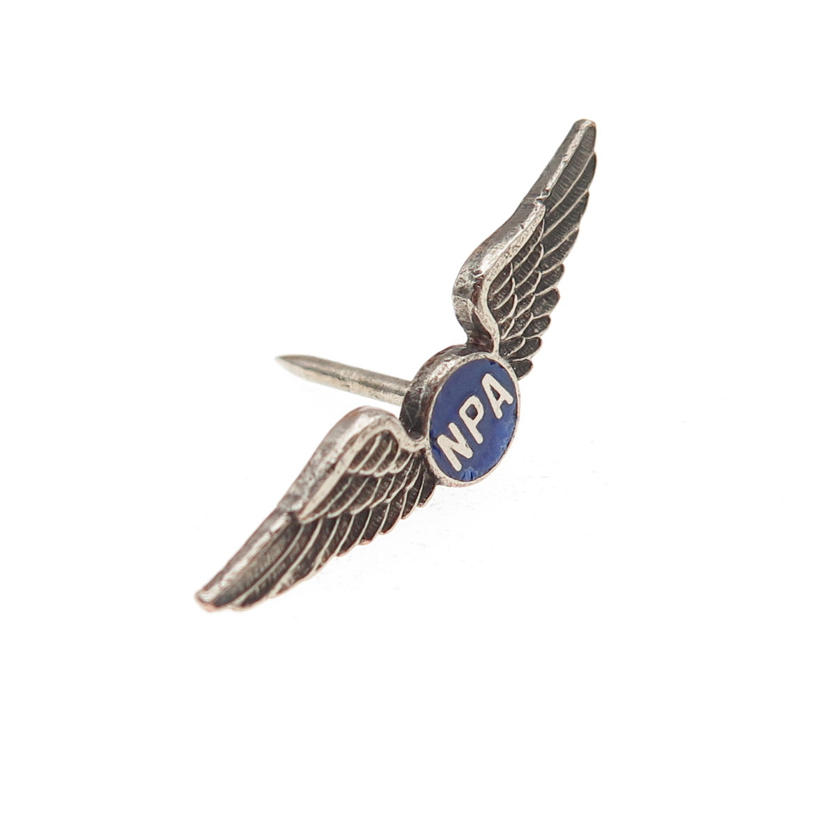 925 Sterling Silver Antique WWII Enamel National Pilot's Association Lapel Pin