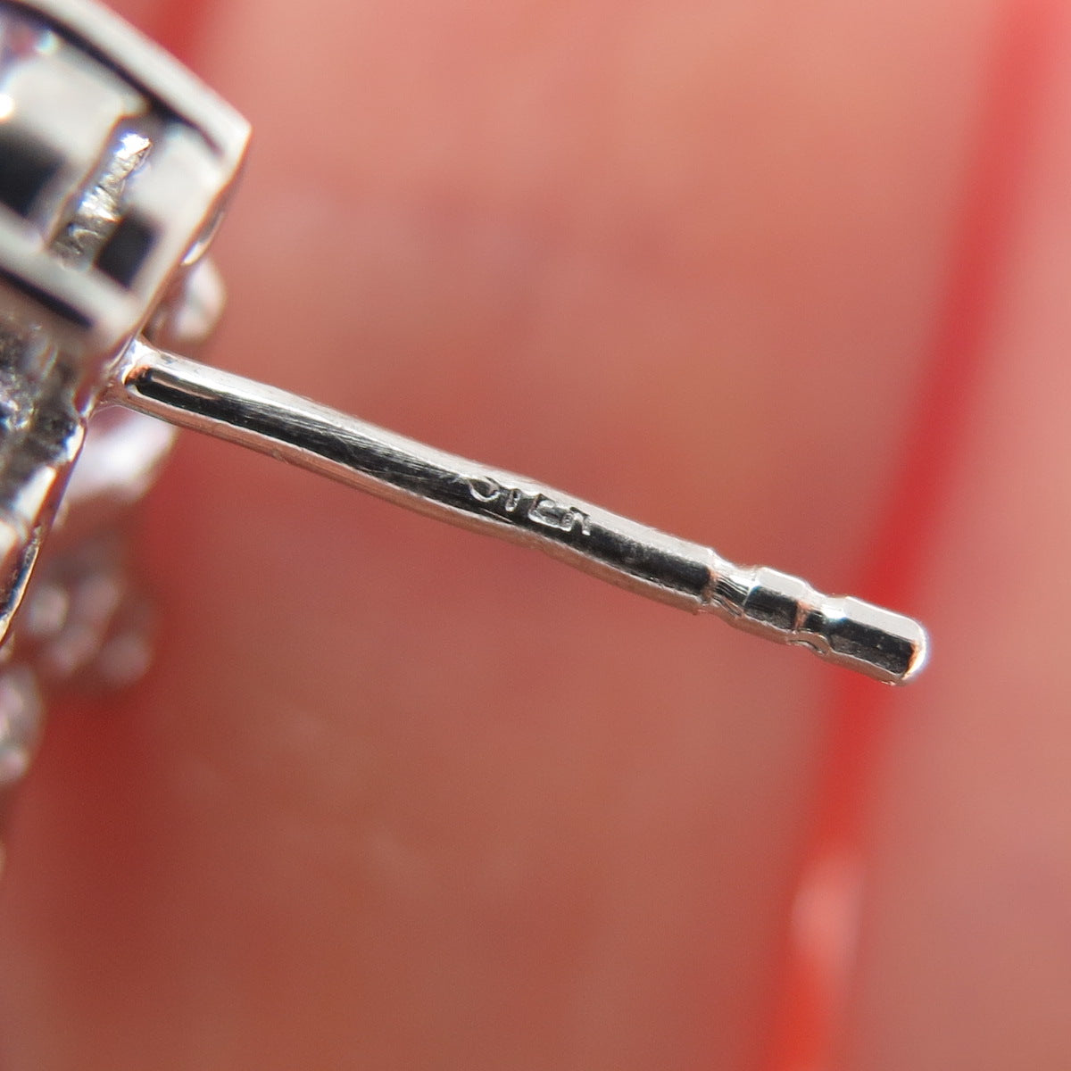 925 Sterling Silver Real Amethyst & White Topaz Dangle Earrings