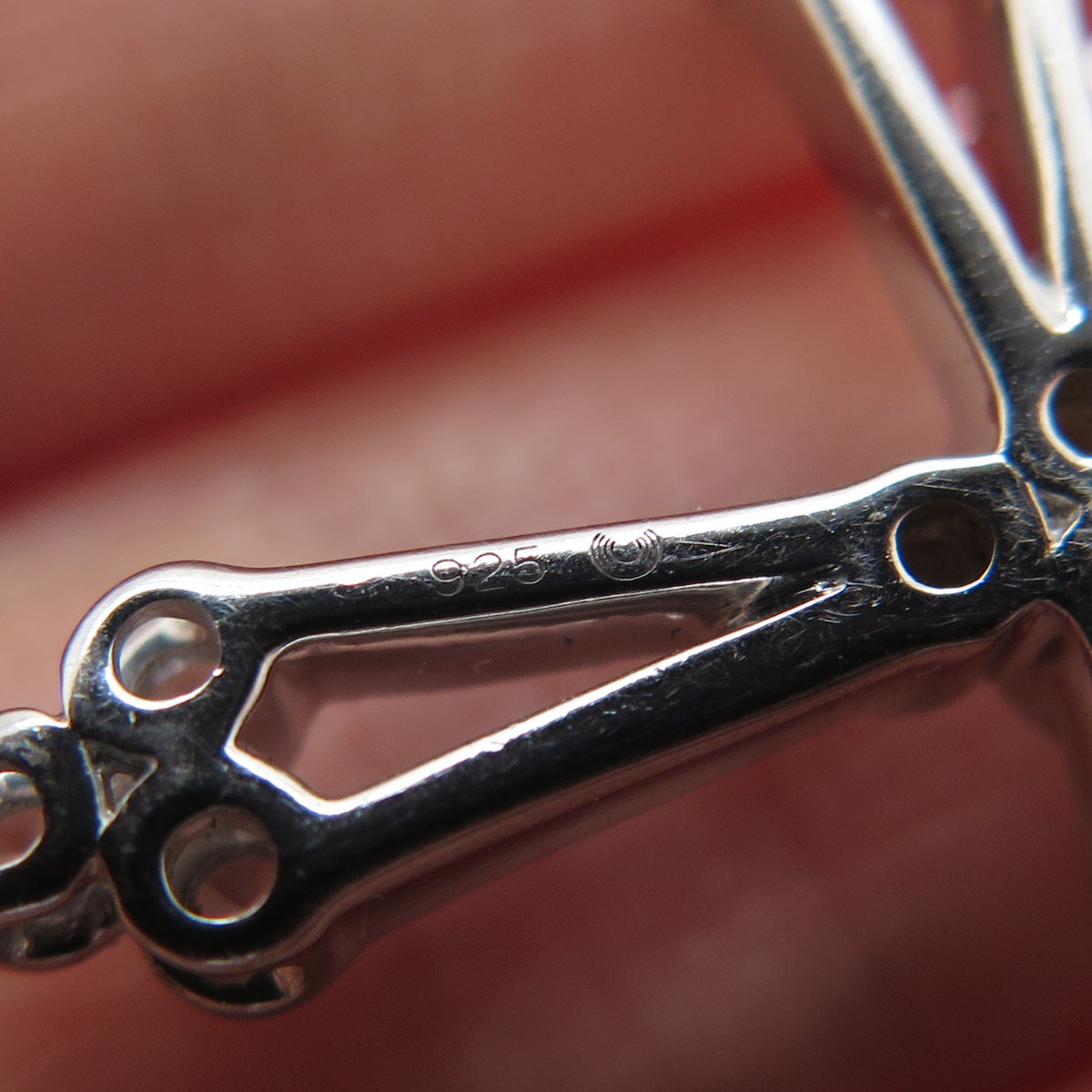925 Sterling Silver Round-Cut C Z Cross Charm Slide Pendant