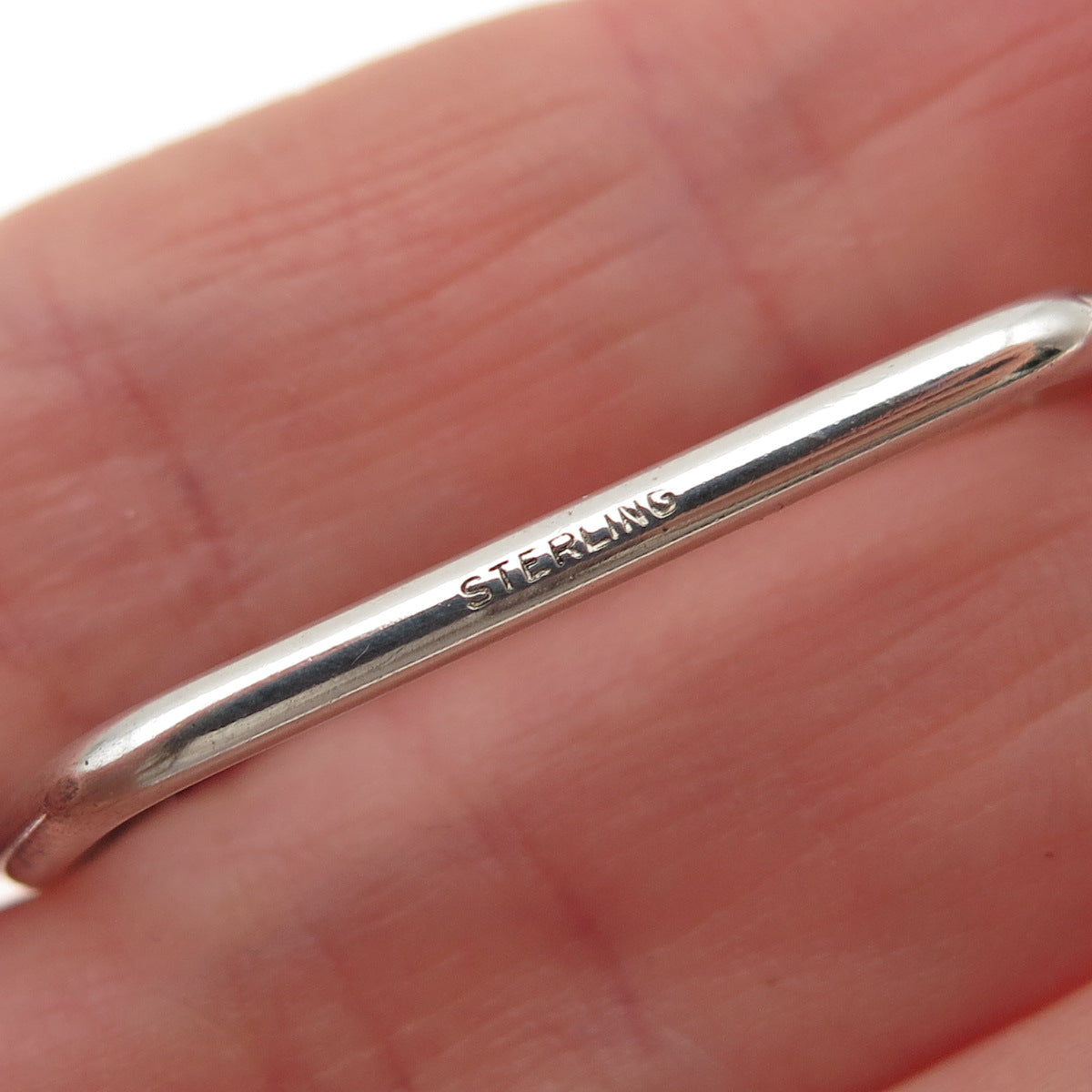 925 Sterling Silver Vintage Round Tag Fob Carabiner Key Ring Holder