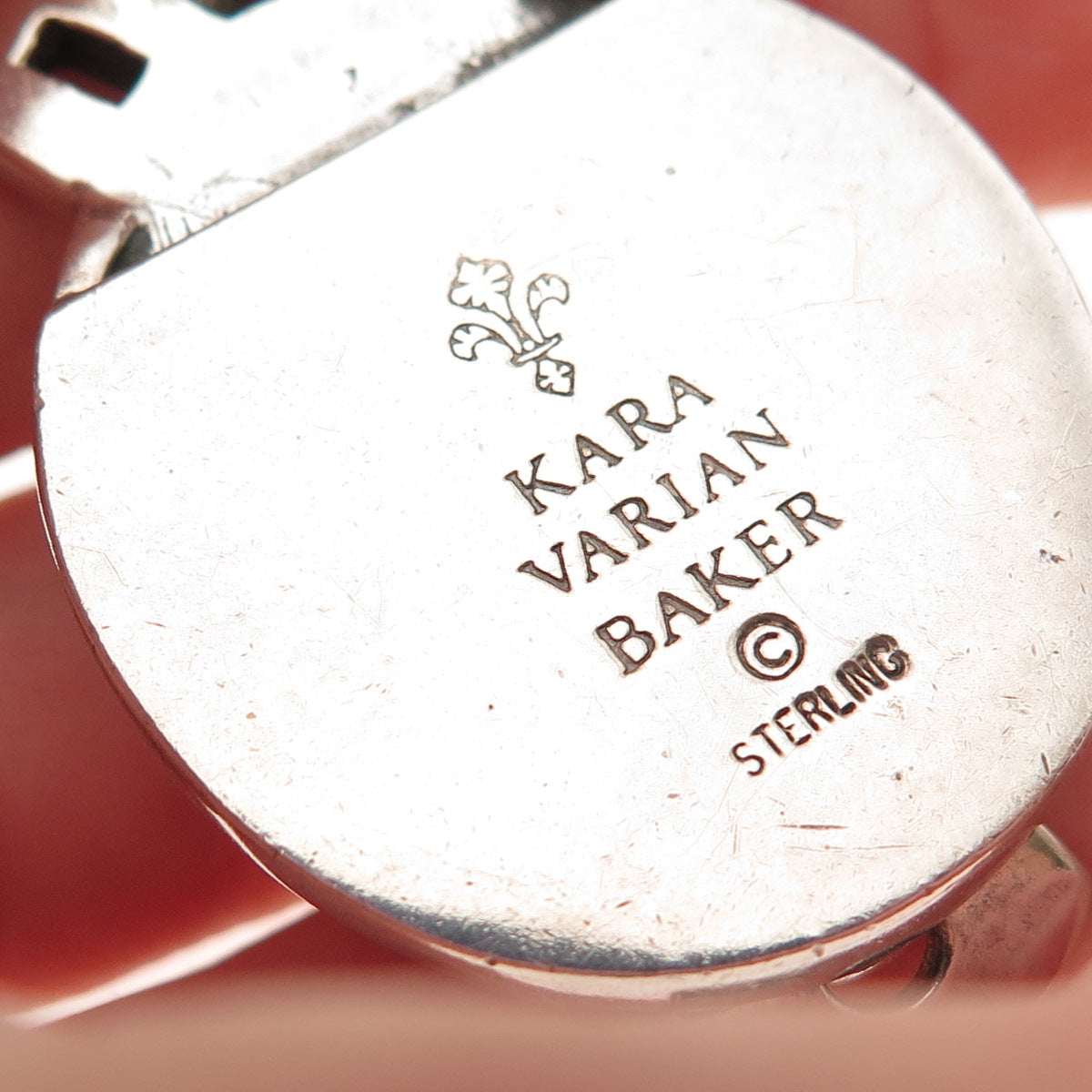 Kara Varian Baker Sterling Silver Vintage Real Peridot Courage Locket Pendant
