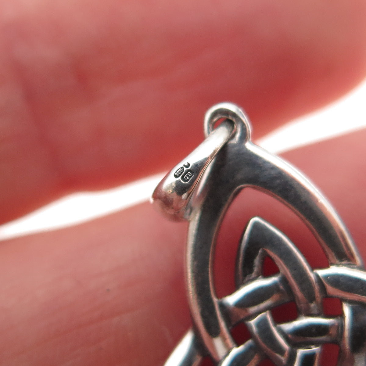 Solvar 925 Sterling Silver Vintage Dublin Celtic Trinity Knot Charm Pendant