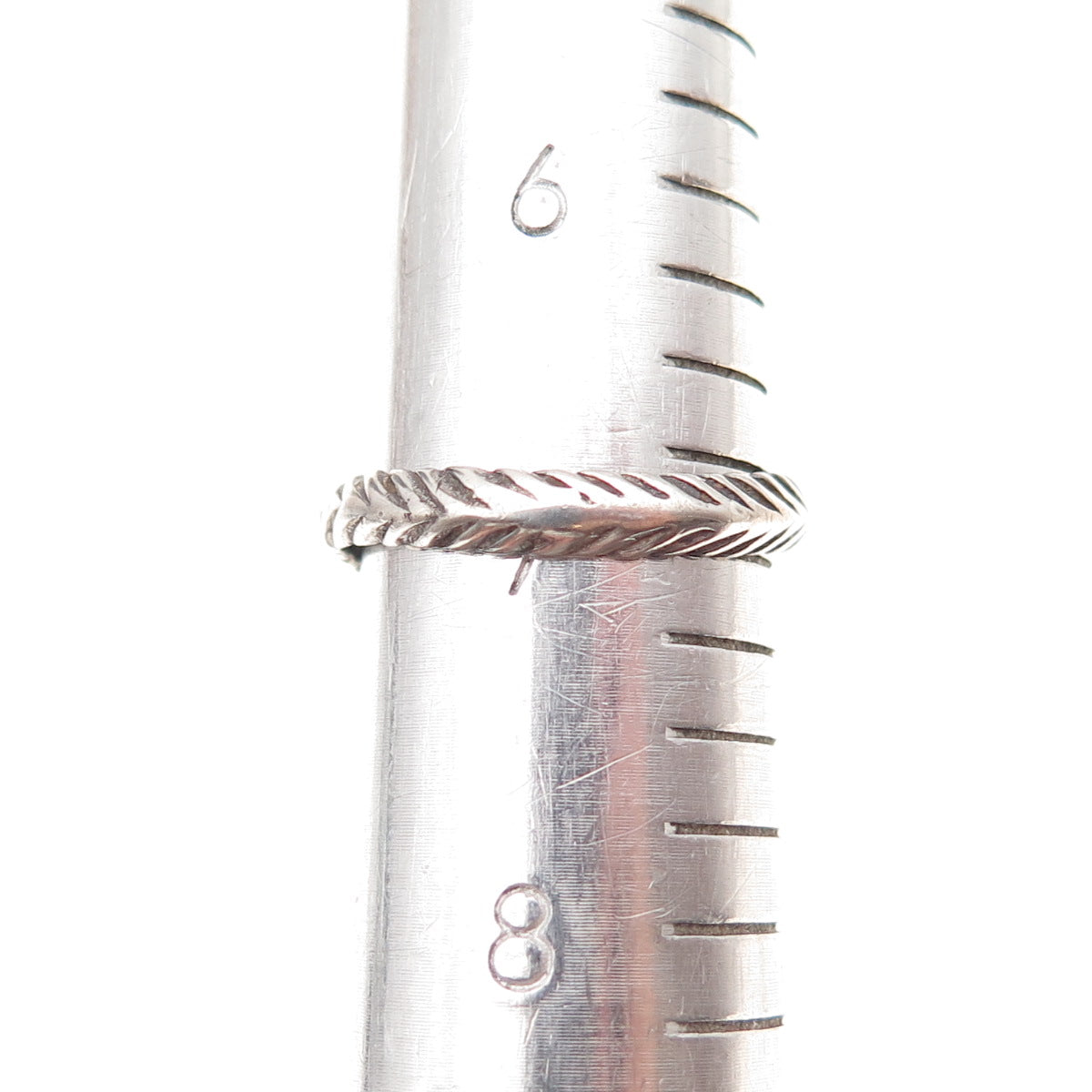 925 Sterling Silver Vintage Snake Adjustable Oxidized Ring Size 7