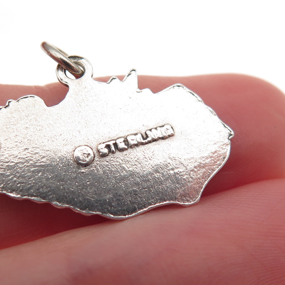 FRENCH & FRANKLIN 925 Sterling Silver Vintage Tennessee Map Mini Charm Pendant
