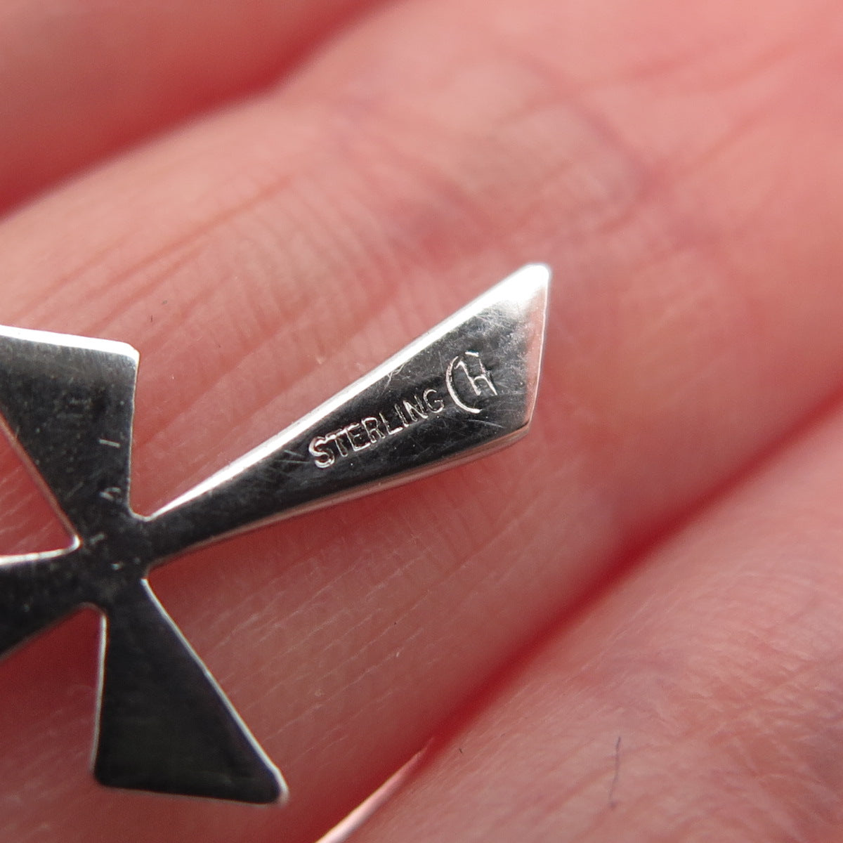 925 Sterling Silver Vintage Cross Mini Charm Pendant