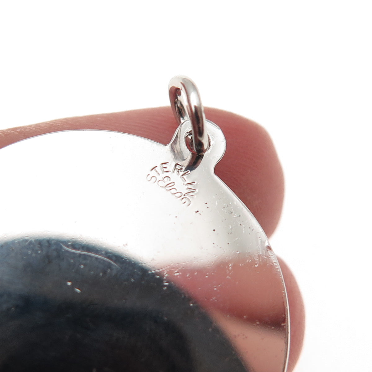 Elco Sterling Silver Vintage Rhinestone Faux Pearl To The Dearest Mother Pendant