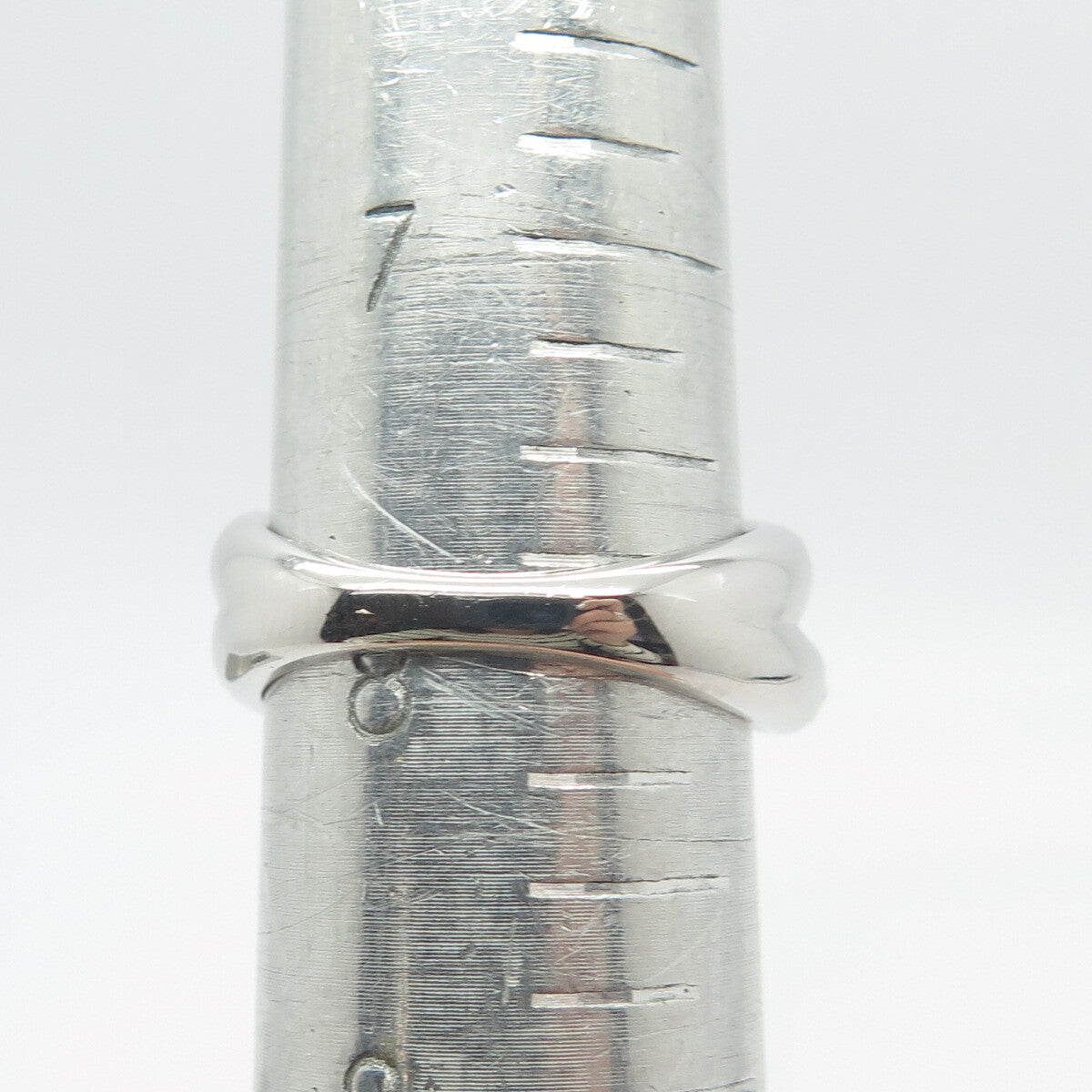 925 Sterling Silver Pave C Z Crossover Ring Size 8