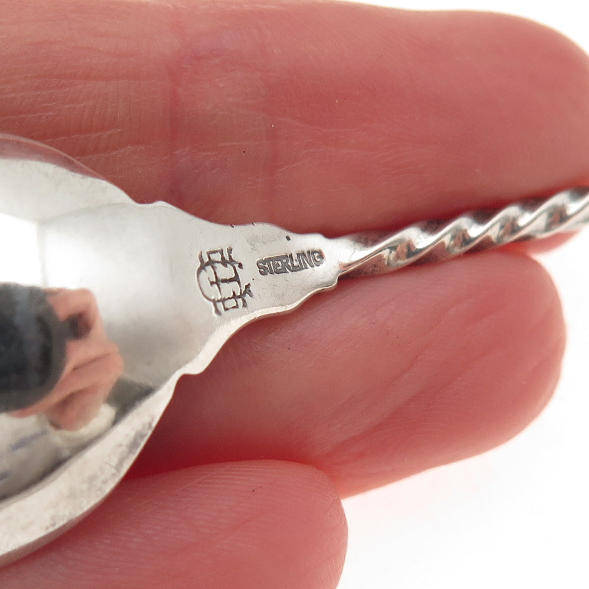 George E. Homer 925 Sterling Antique Art Deco Boston Baked Beans Coffee Spoon