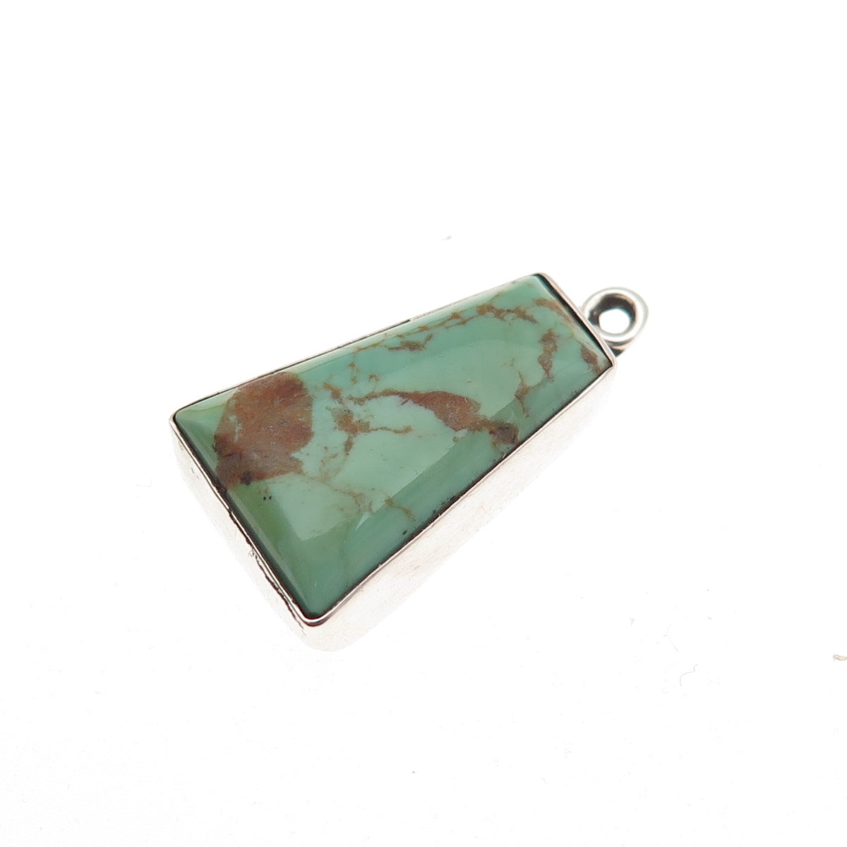 Old Pawn Sterling Silver Vintage Southwestern Royston Turquoise Charm Pendant