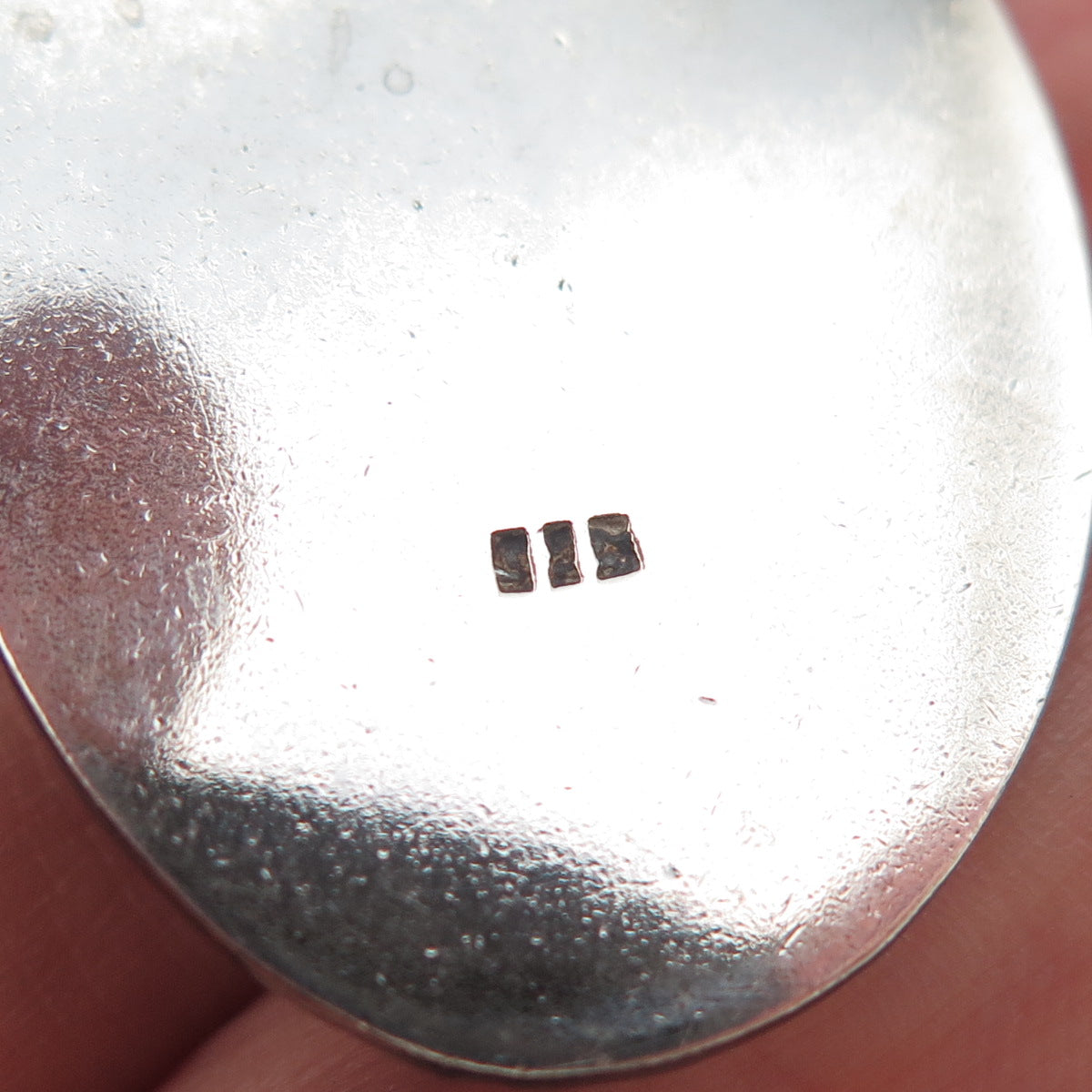 925 Sterling Silver Vintage Real Cabochon Sodalite Oxidized Pendant