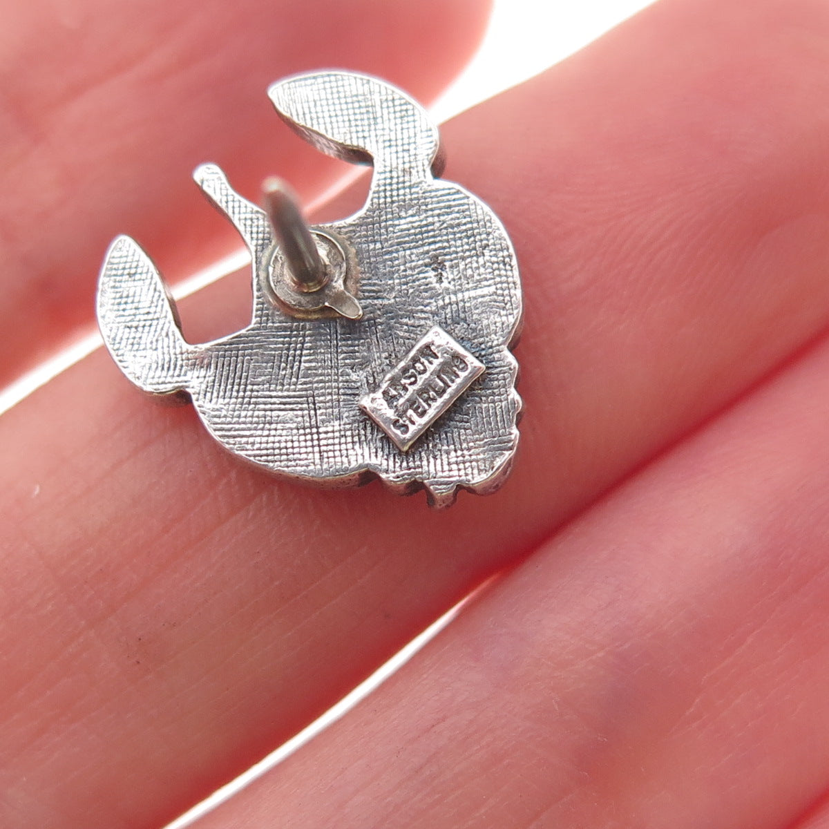 Anson Sterling Silver Antique Art Deco Scorpio Zodiac Sign Tie Tack / Lapel Pin