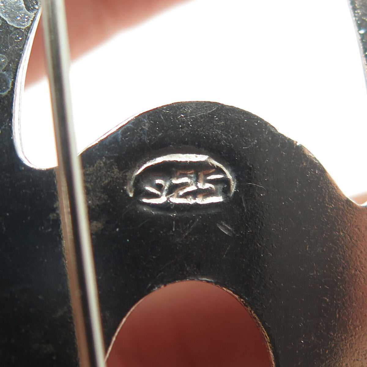 925 Sterling Silver Vintage Modernist Pin Brooch