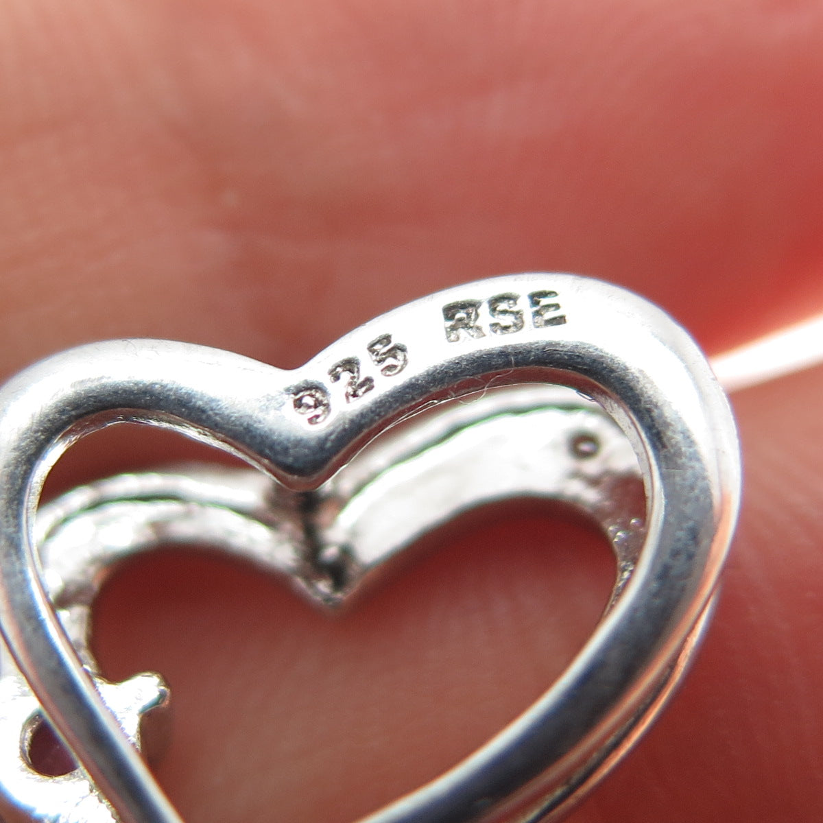 925 Sterling Silver Real Diamond Accent Amethyst Heart Minimalist Slide Pendant