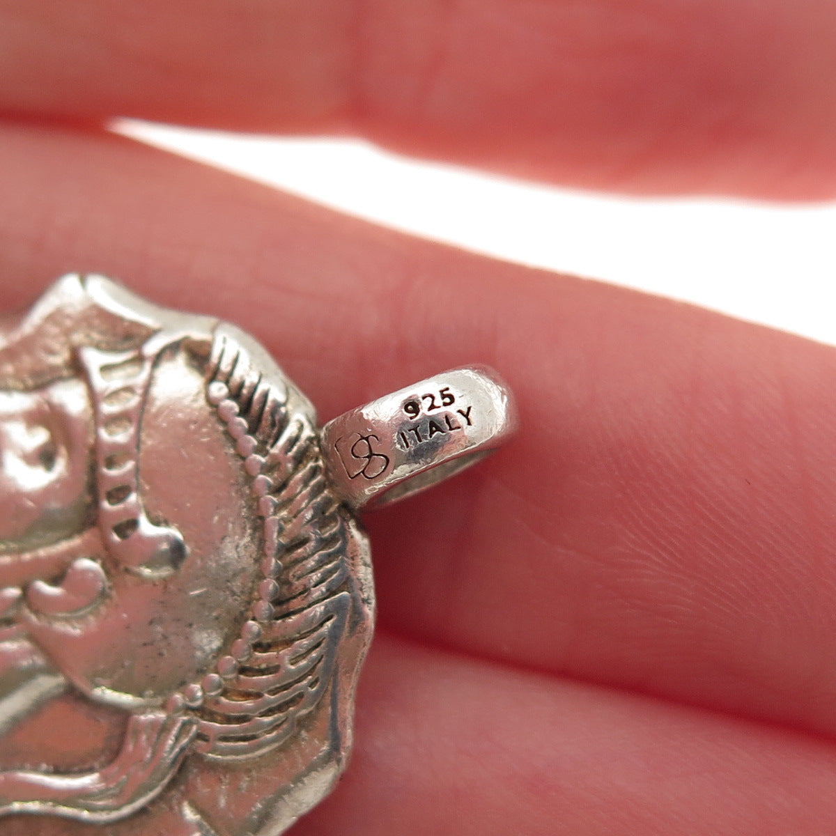 925 Sterling Silver Vintage Italy Athena Goin Charm Pendant