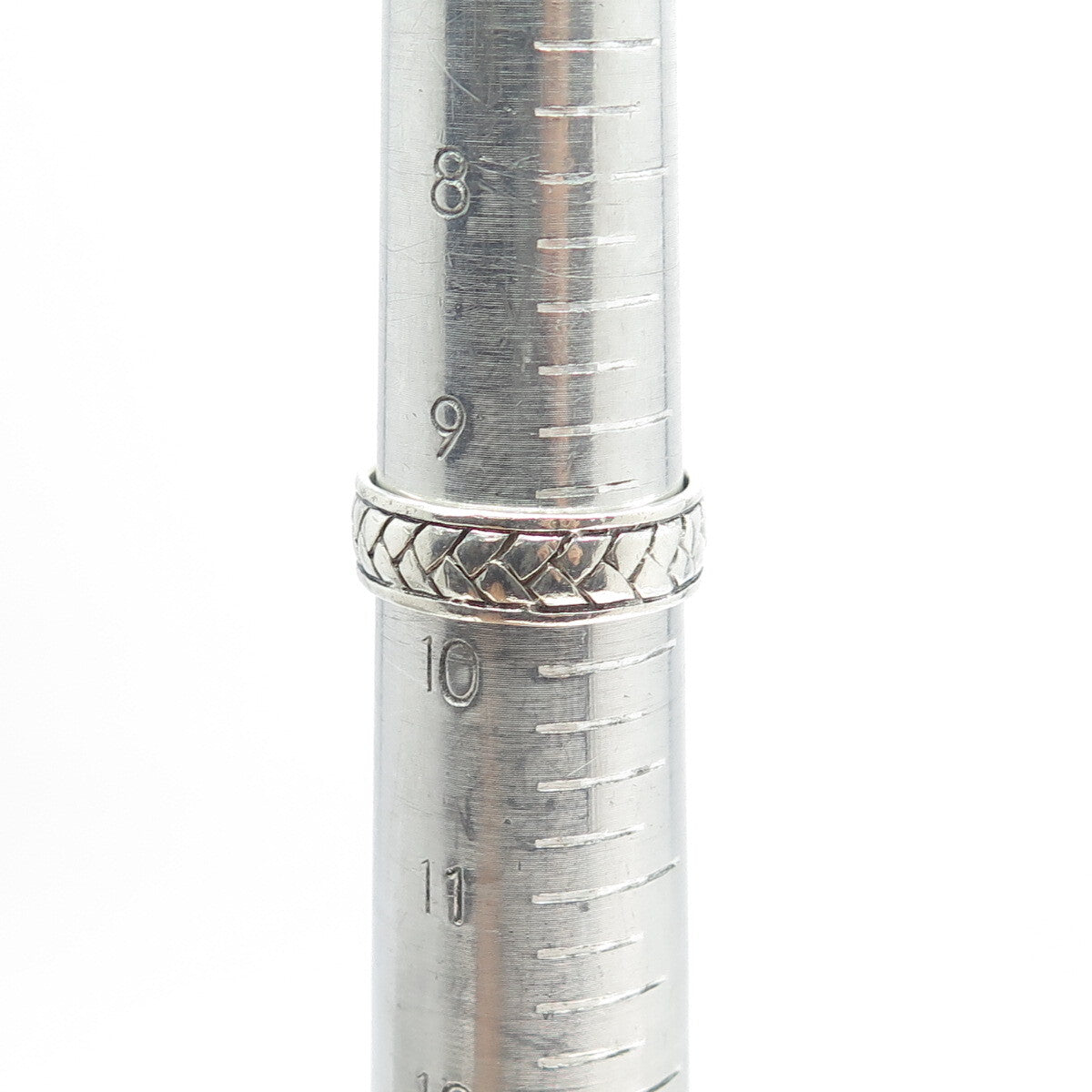 MWS Mark Washerman Samara 925 Sterling Silver Vintage Woven Band Ring Size 9.75