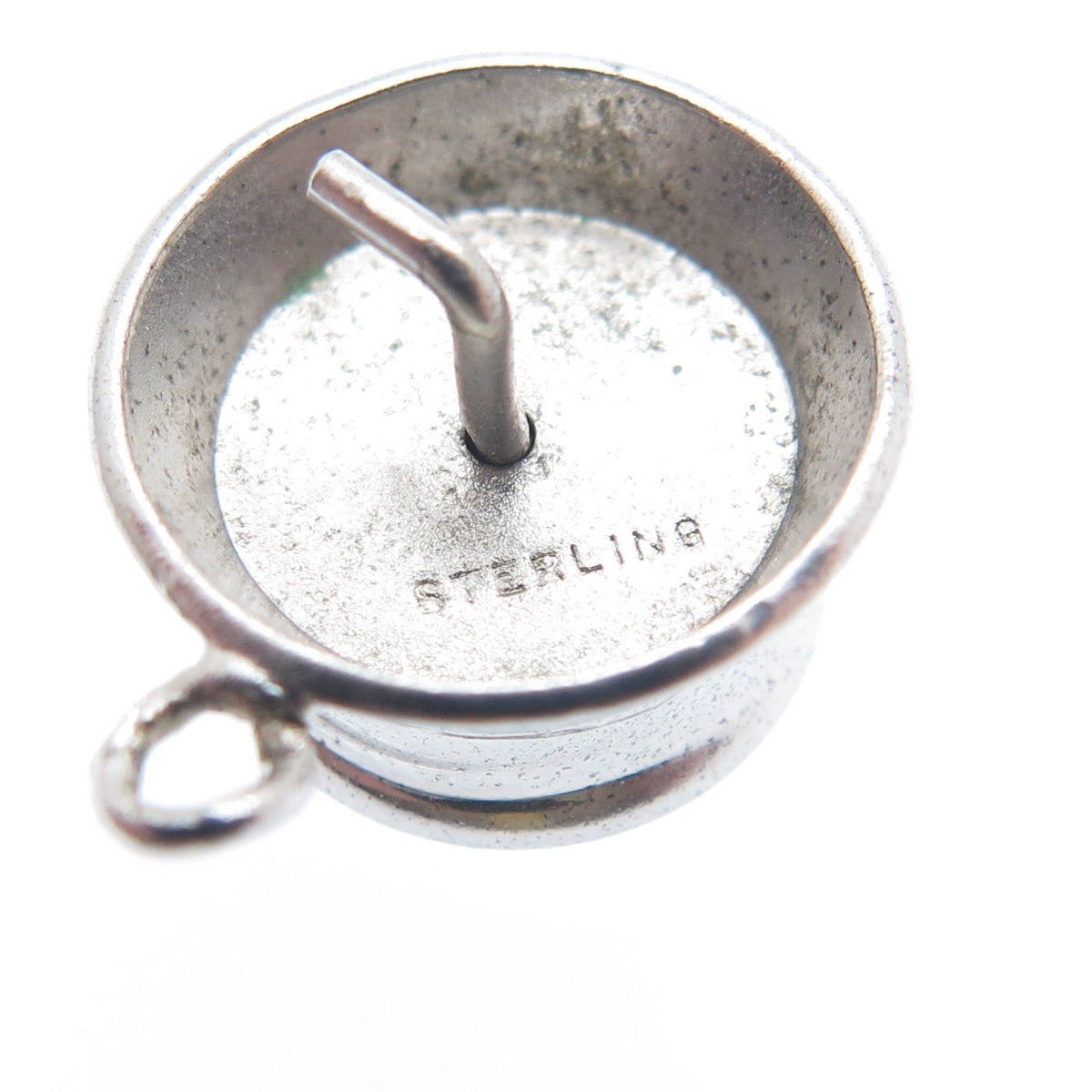 925 Sterling Silver Antique Happy Birthday To You Cake Minimalist Charm Pendant