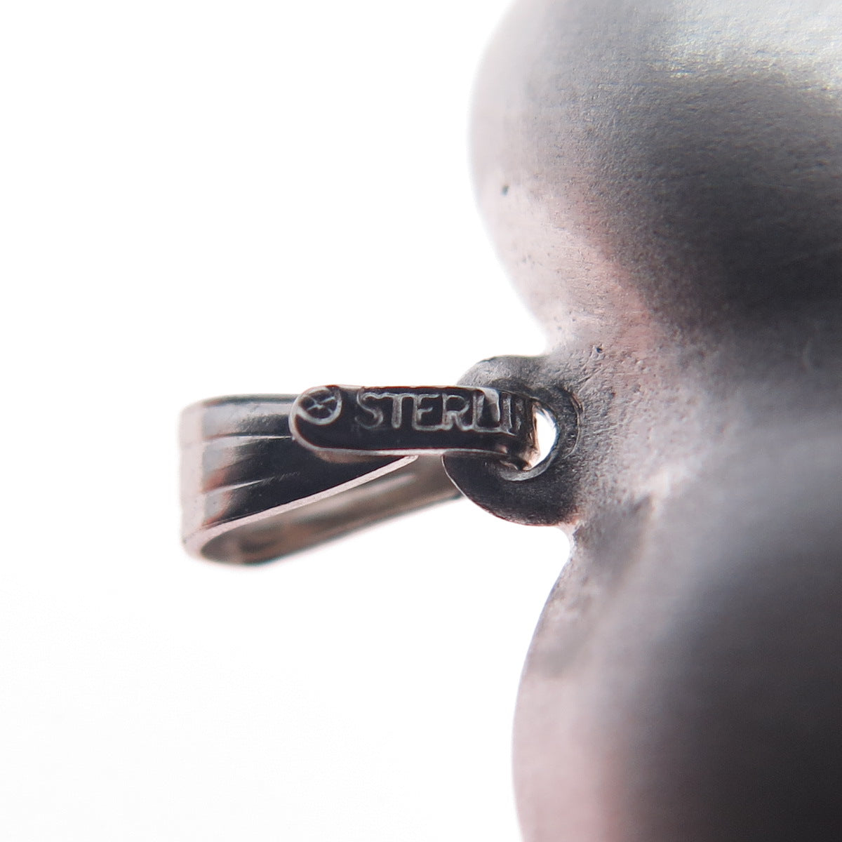 BEAU 925 Sterling Silver Vintage Engraved Puffy Heart Charm Pendant