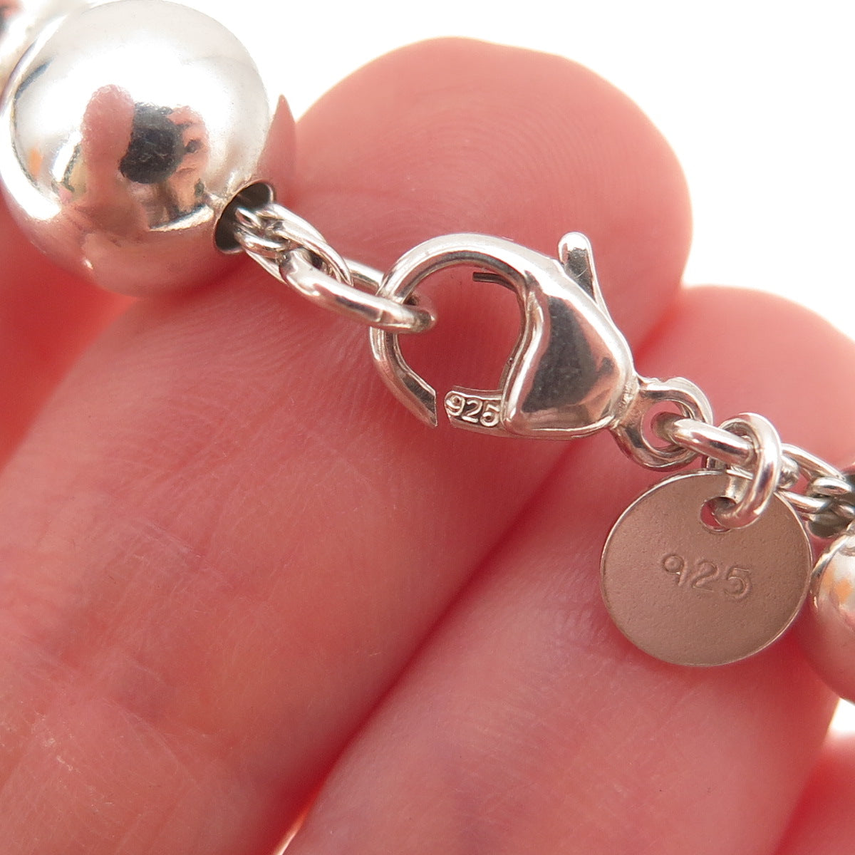 Tiffany & Co. Sterling Silver Vintage HardWear Ball Beaded Chain Necklace 18"