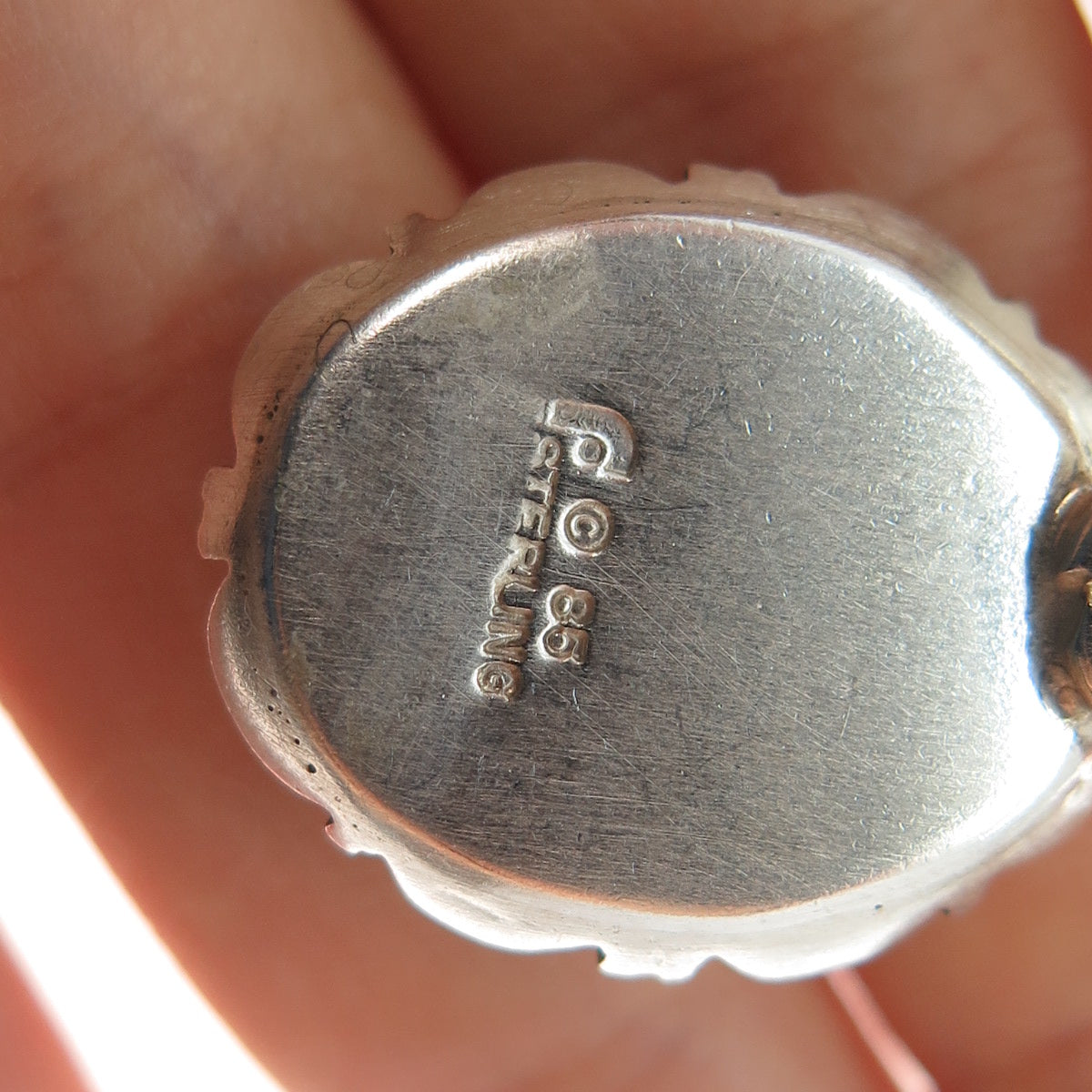 CAROL FELLEY 925 Sterling Silver Vintage 1985 Real Lapis Lazuli Charm Pendant