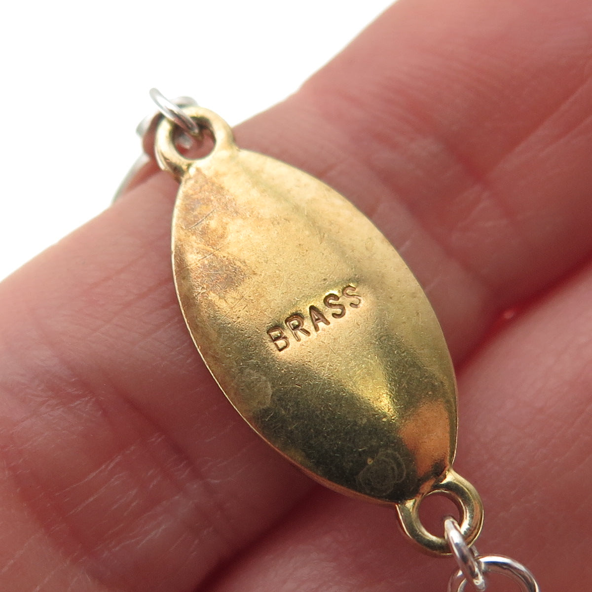 Robert Lee Morris Sterling Silver 2-Tone Vintage Real Pearl Chain Necklace 32"