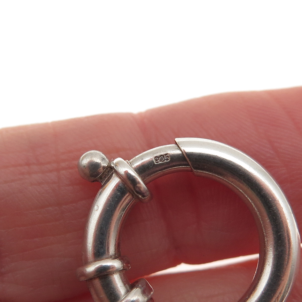 925 Sterling Silver Vintage Bracelet / Necklace Spring Ring Lock Clasp