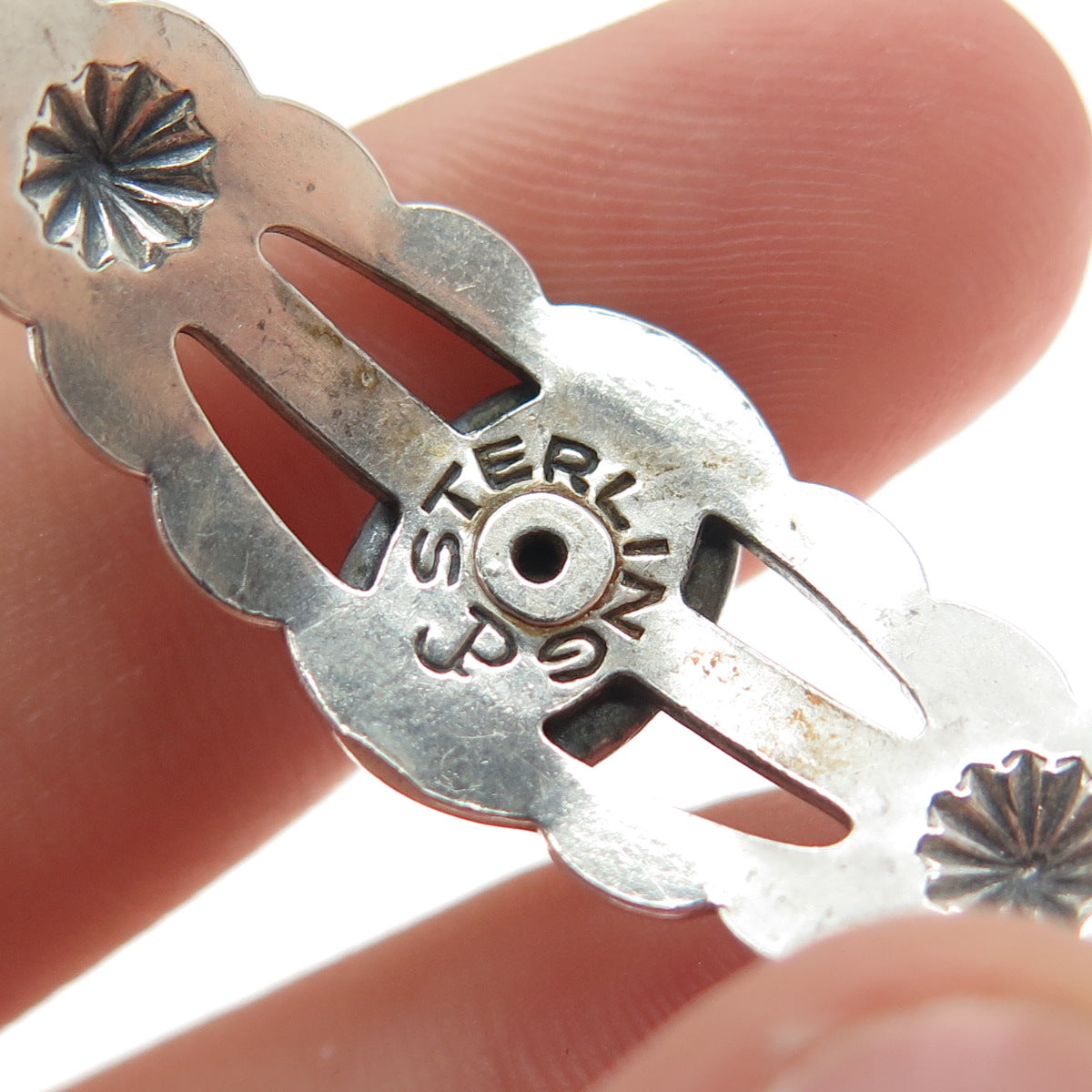 PACIFIC JEWELRY Old Pawn Sterling Vintage Turquoise Adjustable Bracelet 5.25"