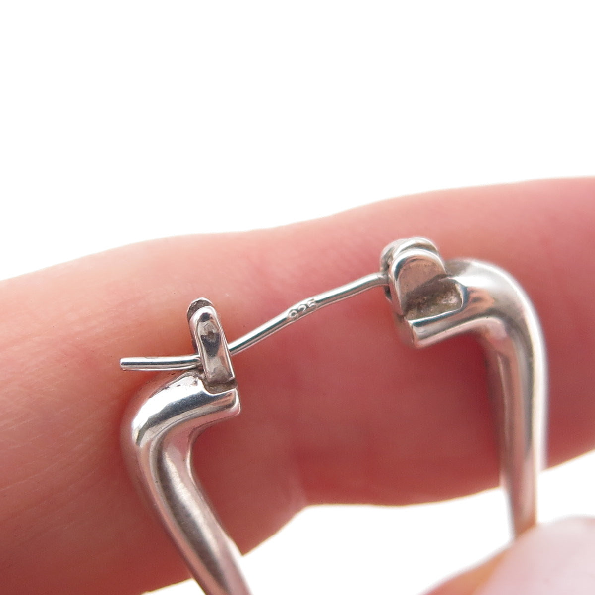 Robert Lee Morris 925 Sterling Silver Vintage Modernist Hoop Earrings