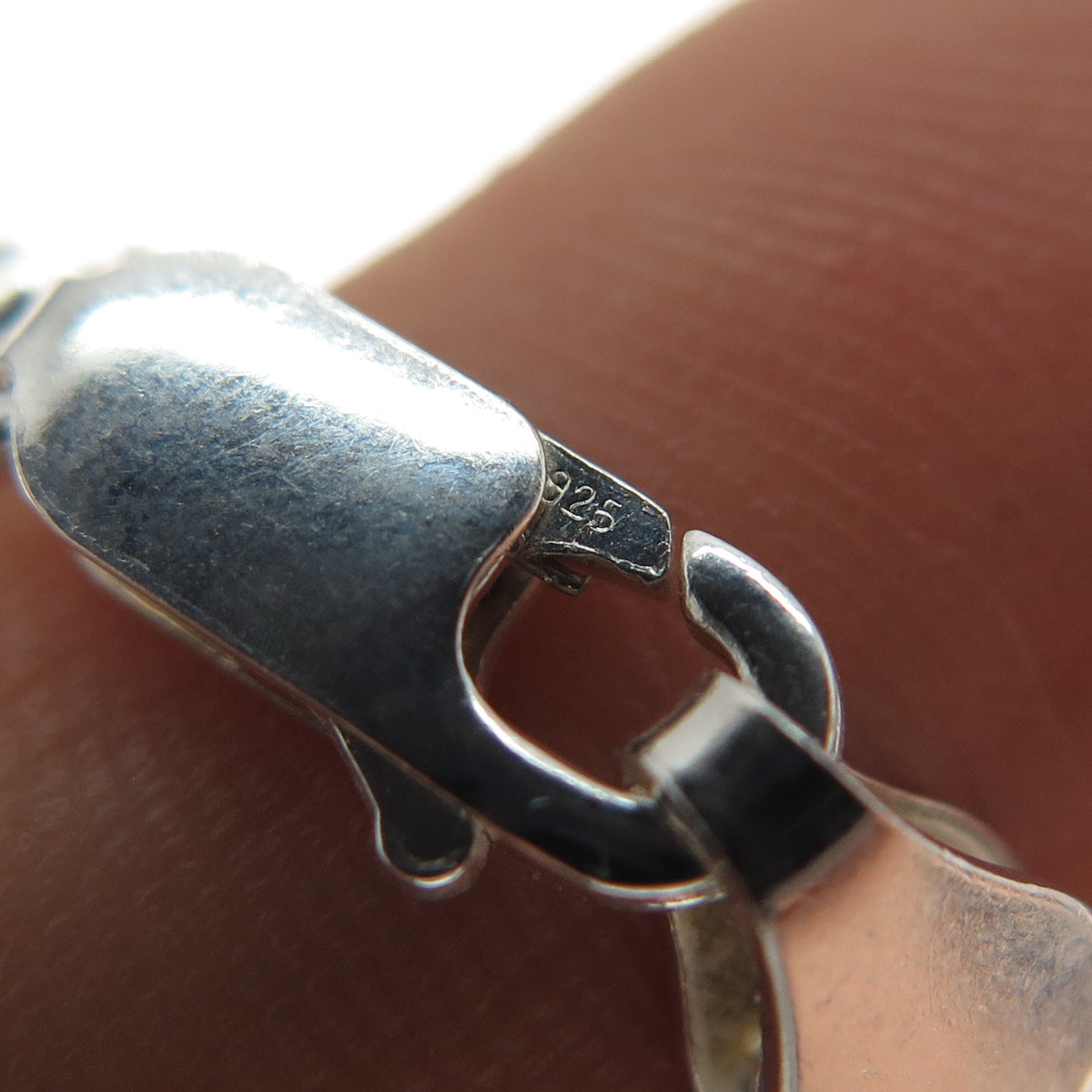 925 Sterling Silver Vintage Italy Anchor Mariner Chain Necklace 18"