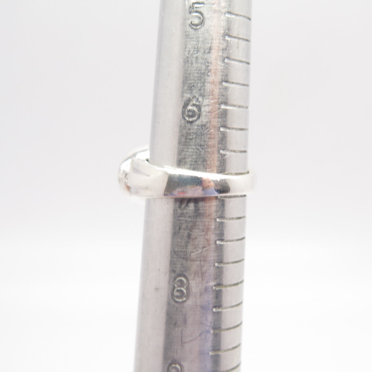 925 Sterling Silver OTC Real White Diamond Abstract Arrow Ring Size 6.75