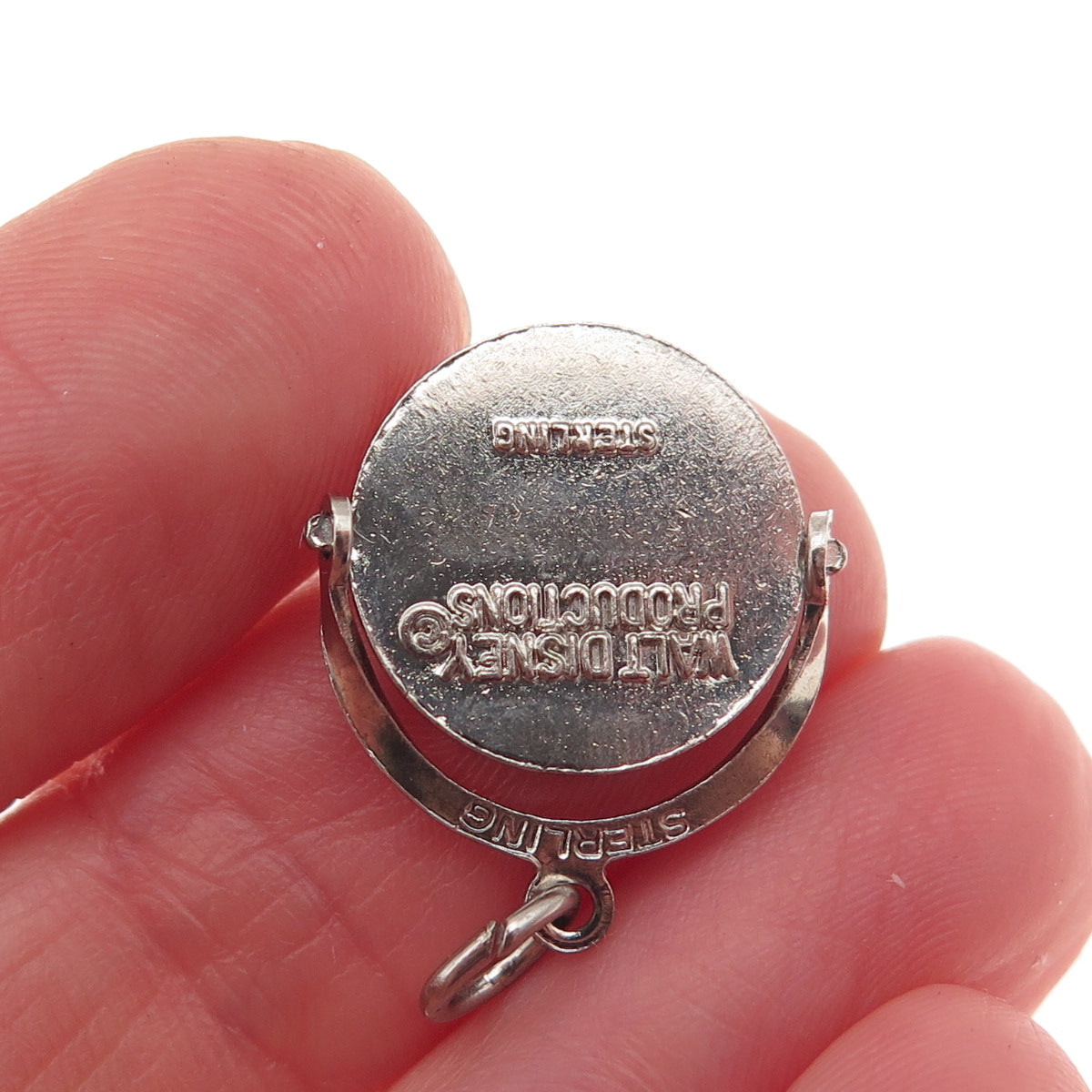 Disney 925 Sterling Silver Vintage Enamel Walt Disney World Mini Charm Pendant